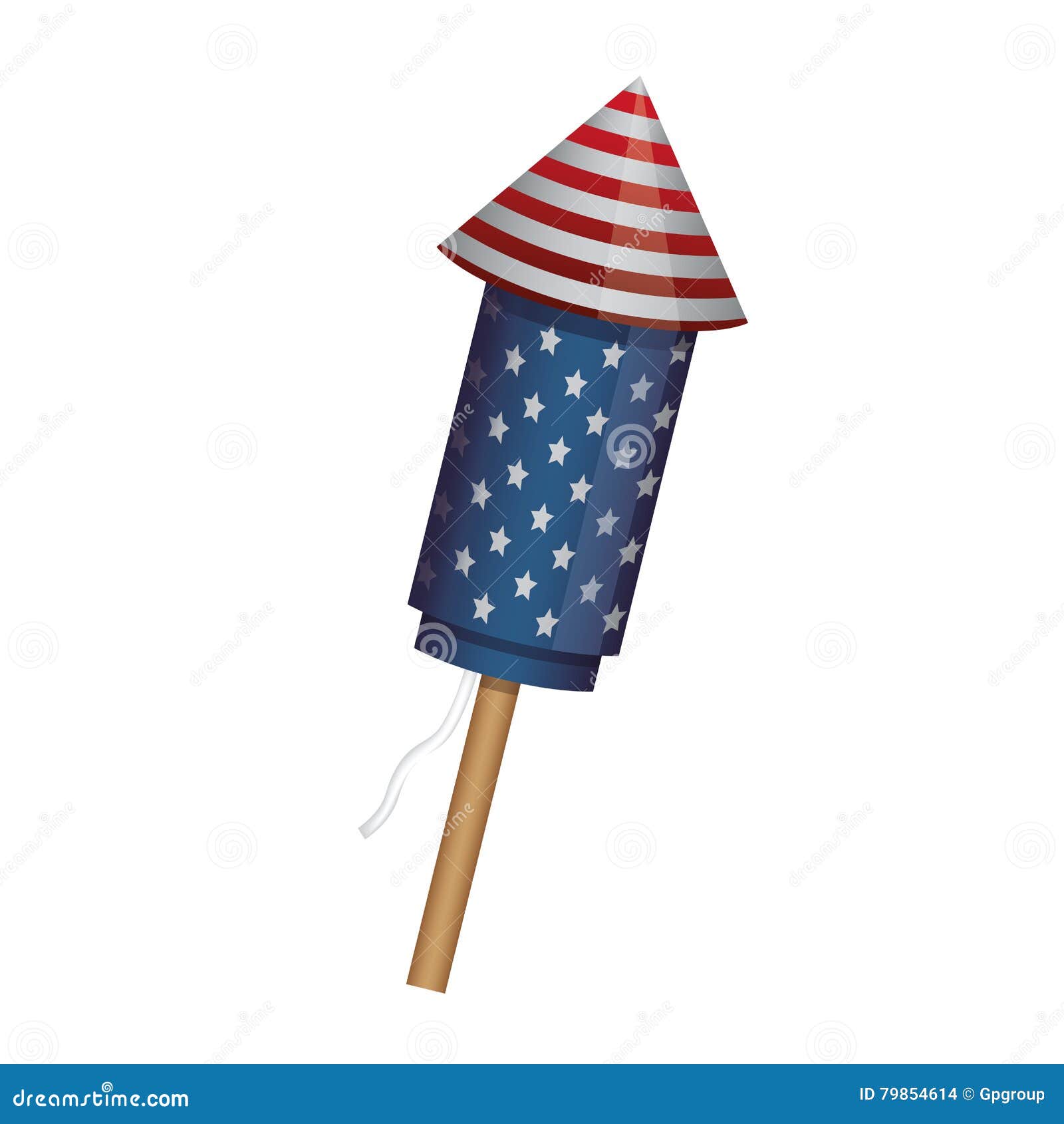 Rocket Fireworks Lights Independence Day Stock Vector - Illustration of ...