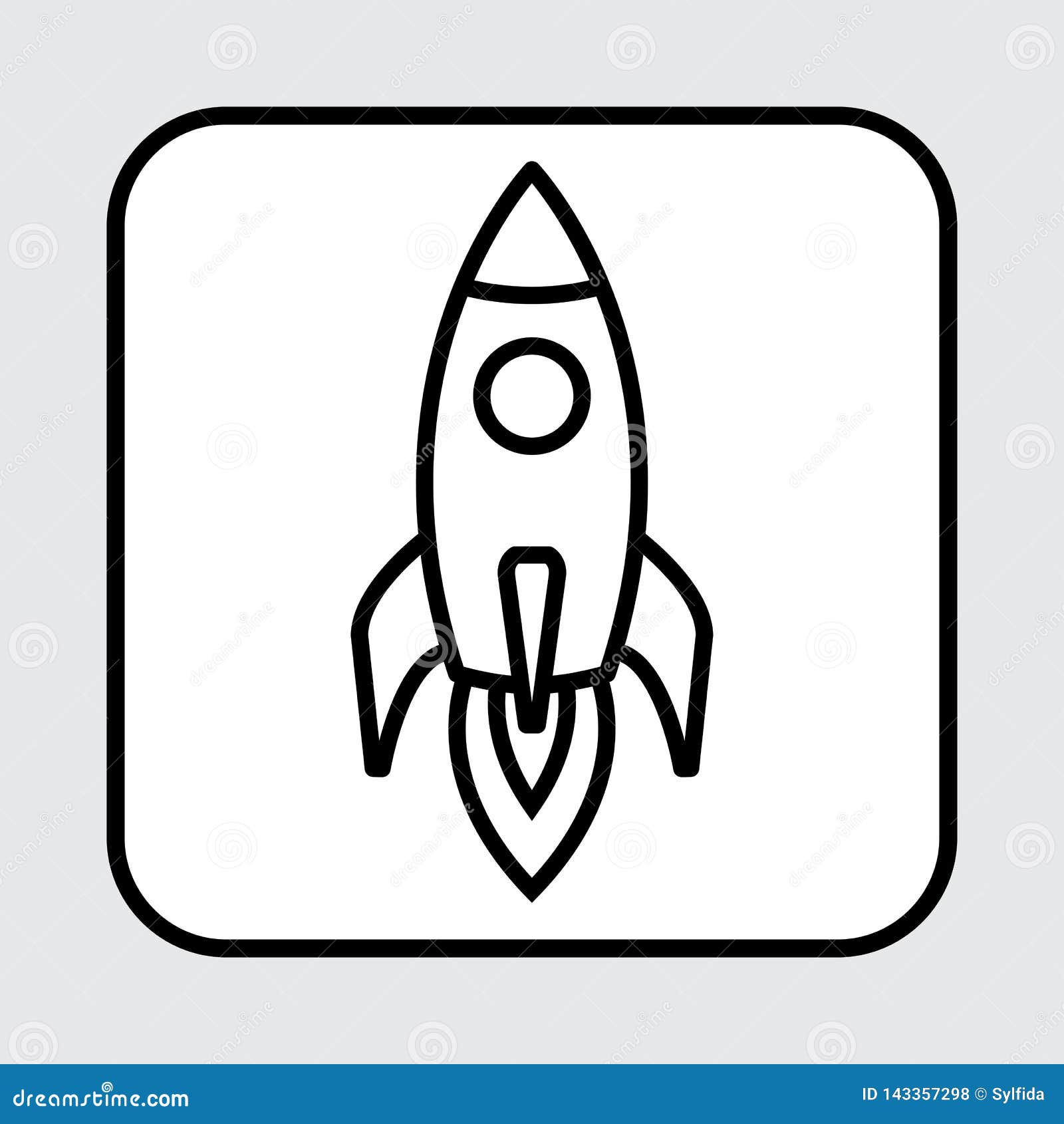 Download Rocket Icon. Outline Design. Vector Illustration Stock Illustration - Illustration of graphic ...