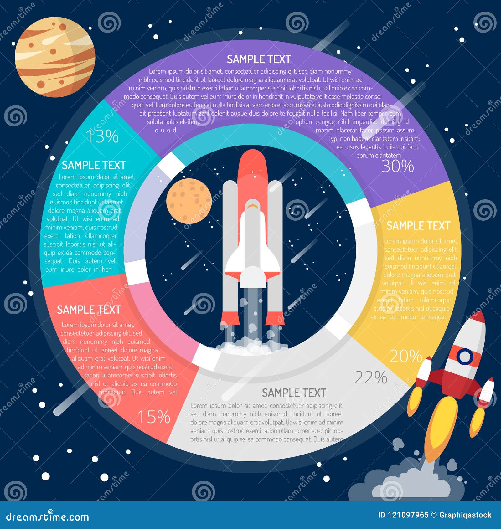 Rocket Launch Infographic stock vector. Illustration of universe ...