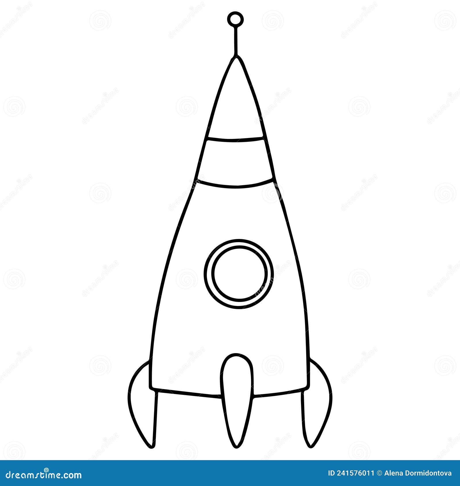 Rocket ship doodle icon. stock illustration. Illustration of hand