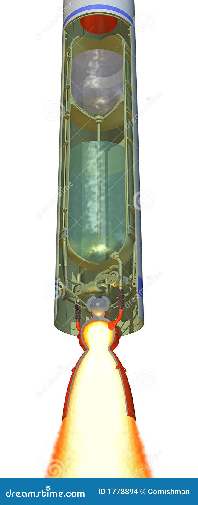 Rocket Stage Cutaway stock illustration. Illustration of ... missile engine diagram 