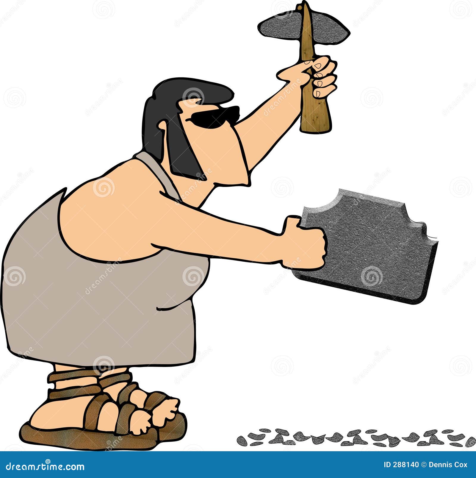 Rockhound stock illustration. Illustration of hammer, humor 288140