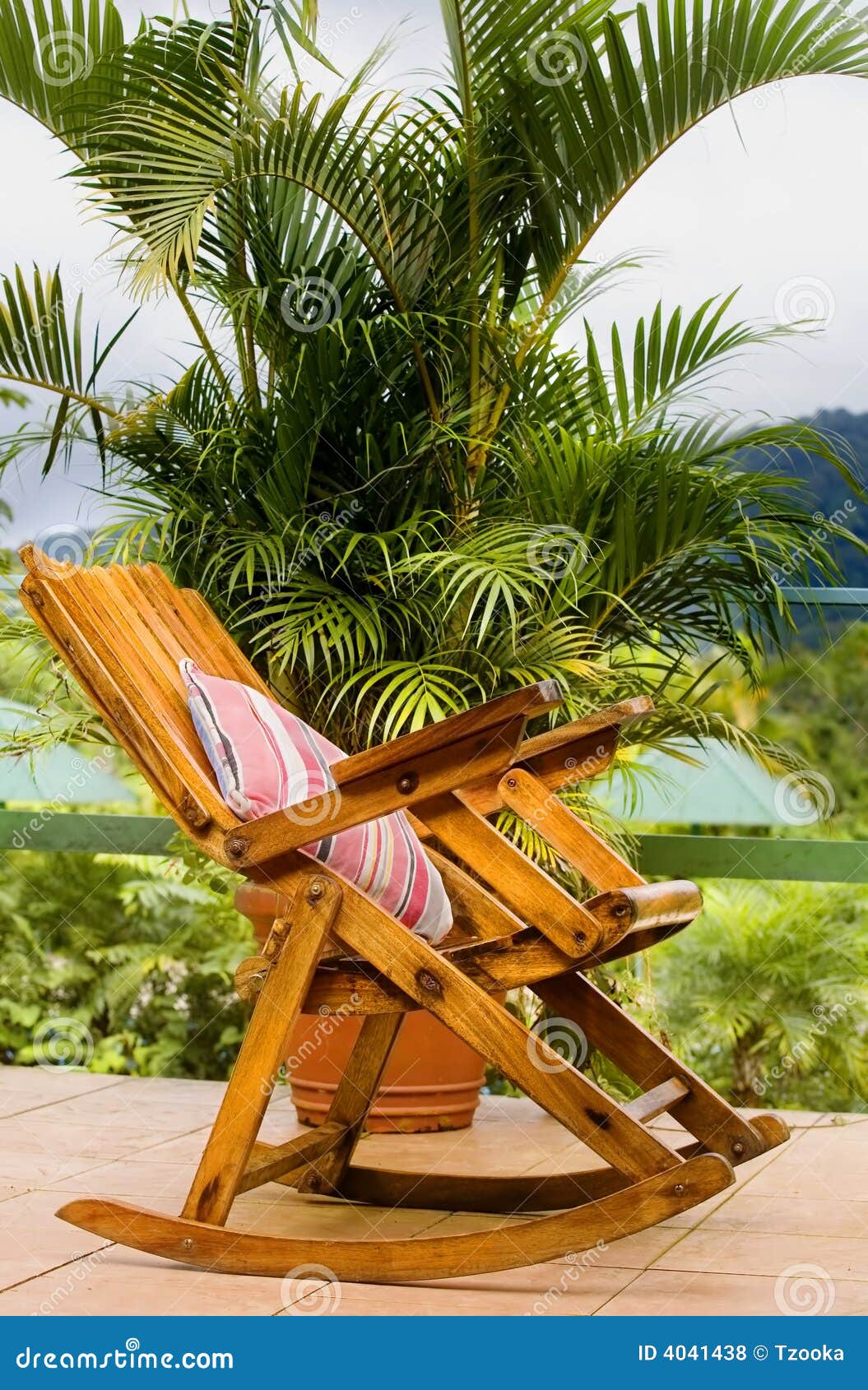 Rocking chair stock photo. Image of view, hotel, tropics 4041438