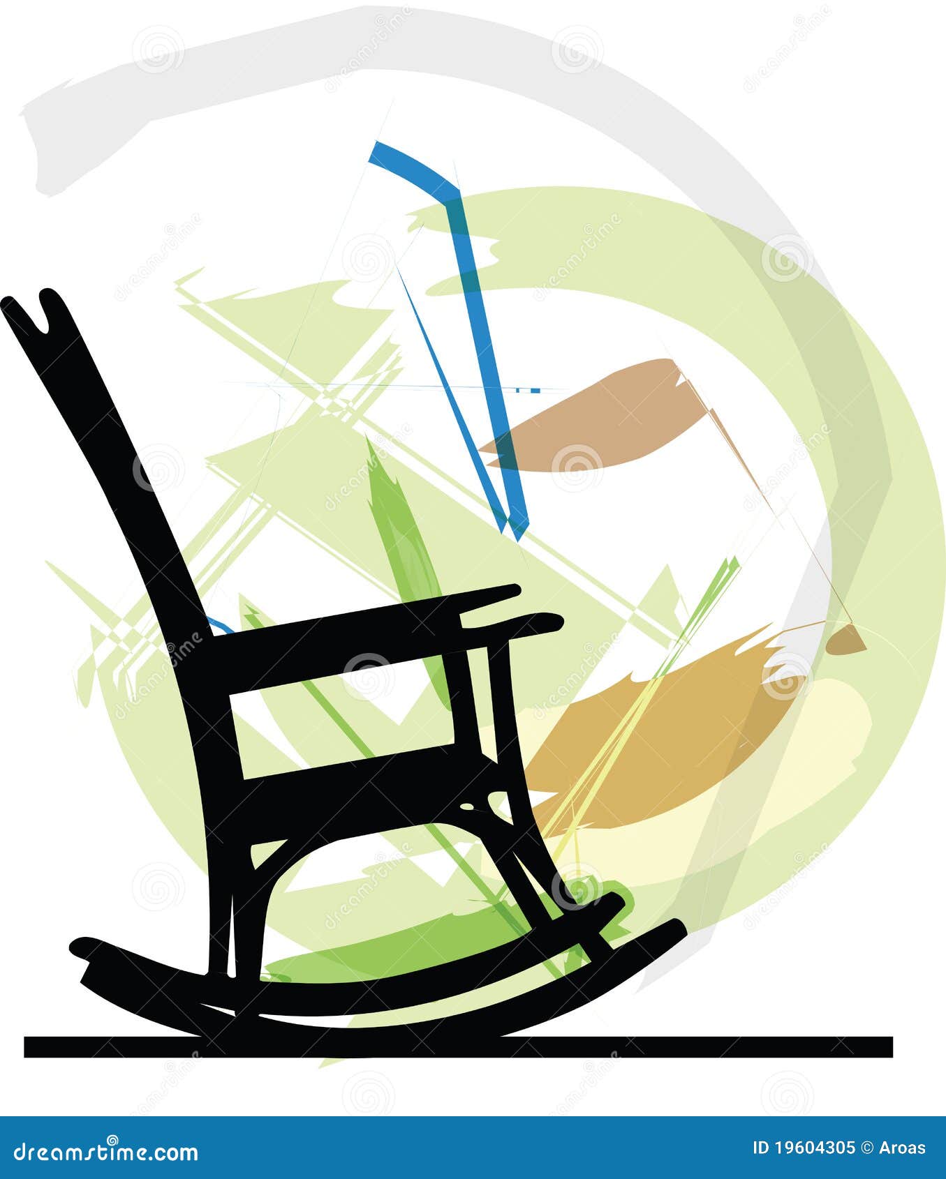 Rocking chair illustration stock vector. Illustration of peaceful