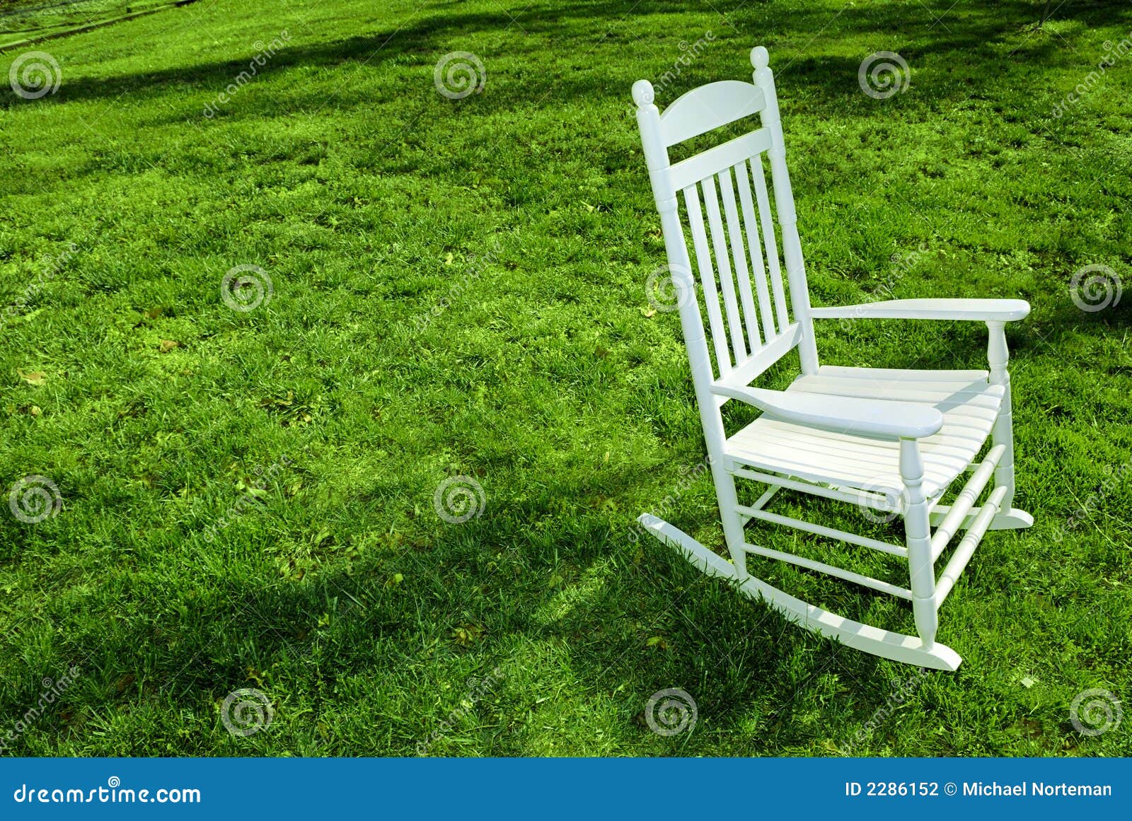 Rocking Chair on the Lawn stock photo. Image of contrast 2286152