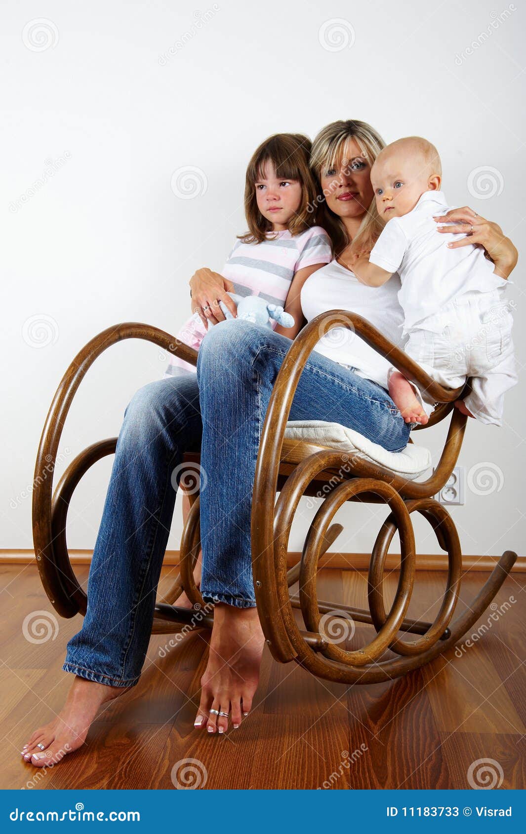 Rocking Chair Mother and Son and Daughter Stock Image Image of lovely, rocking 11183733
