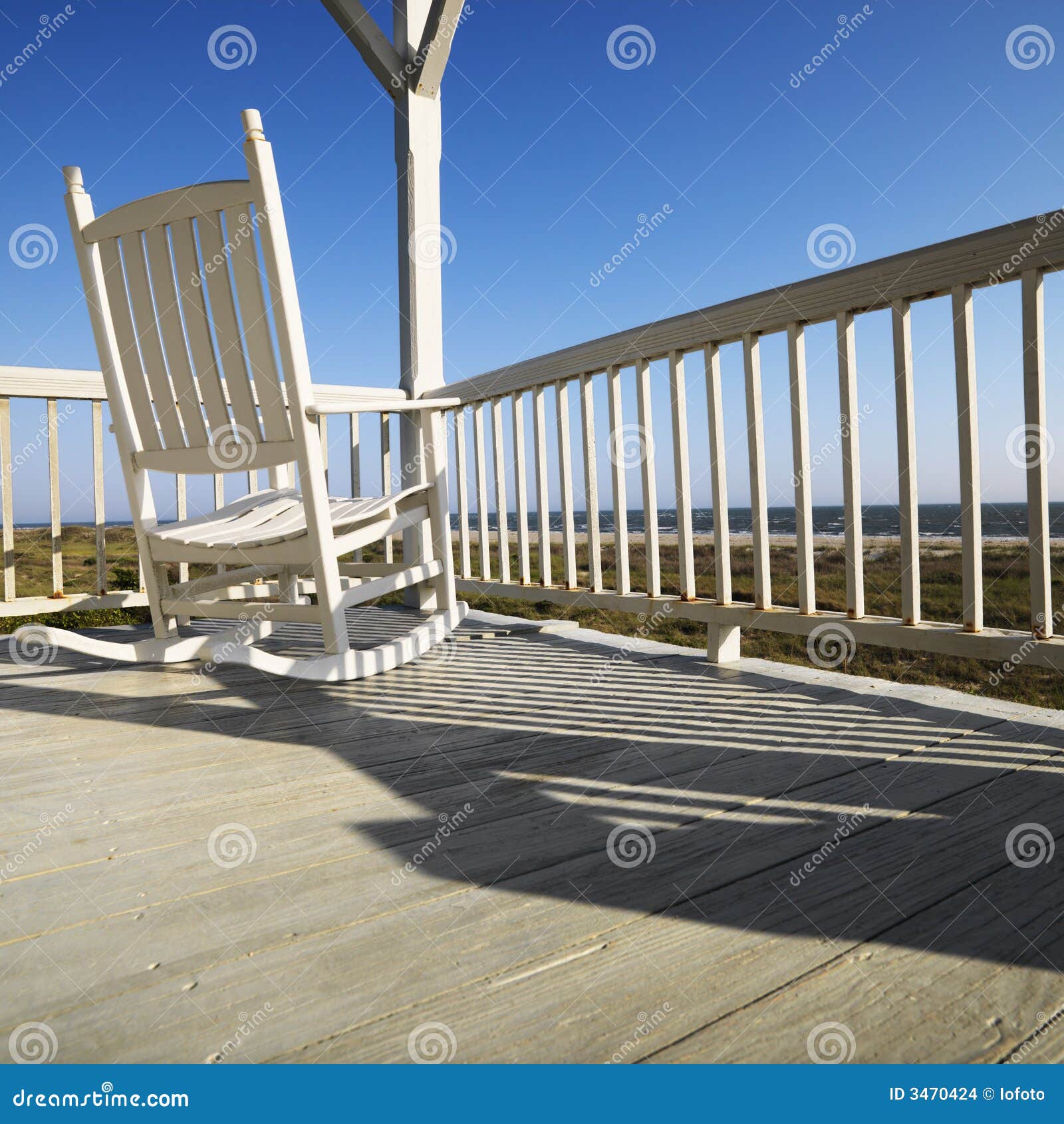 Rocking chair on porch. stock photo. Image of quiet, north 3470424