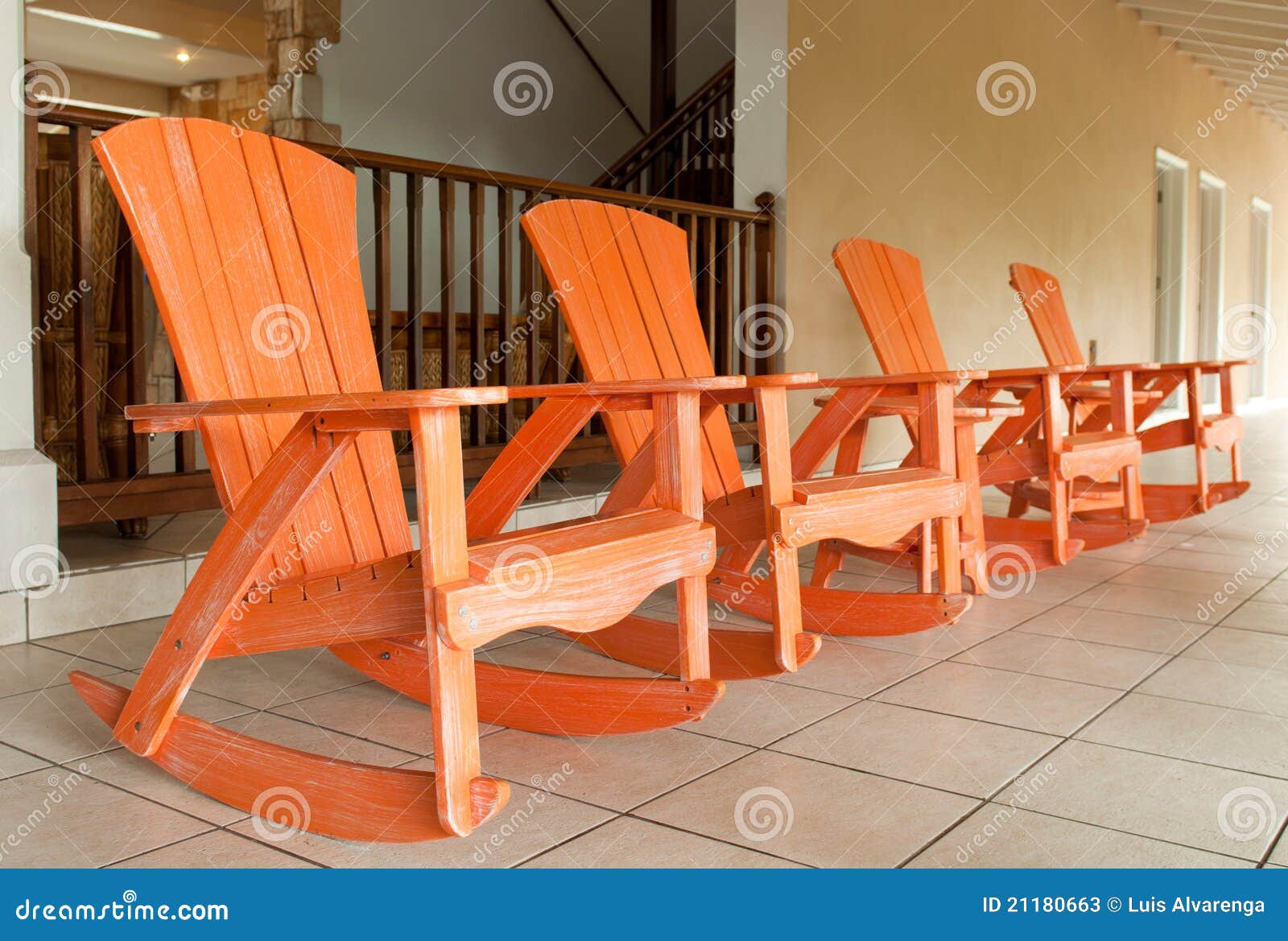 Rocking chairs stock image. Image of nostalgia, colorful 21180663