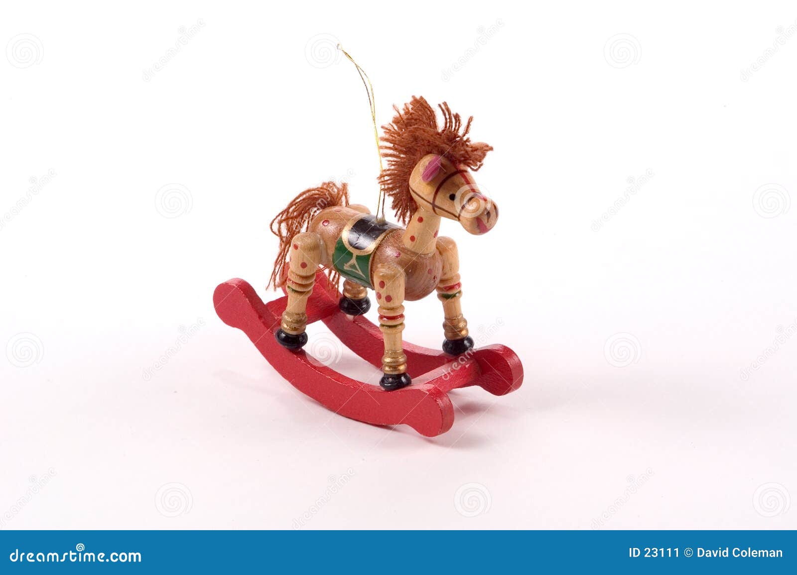 wooden rocking horse ornament