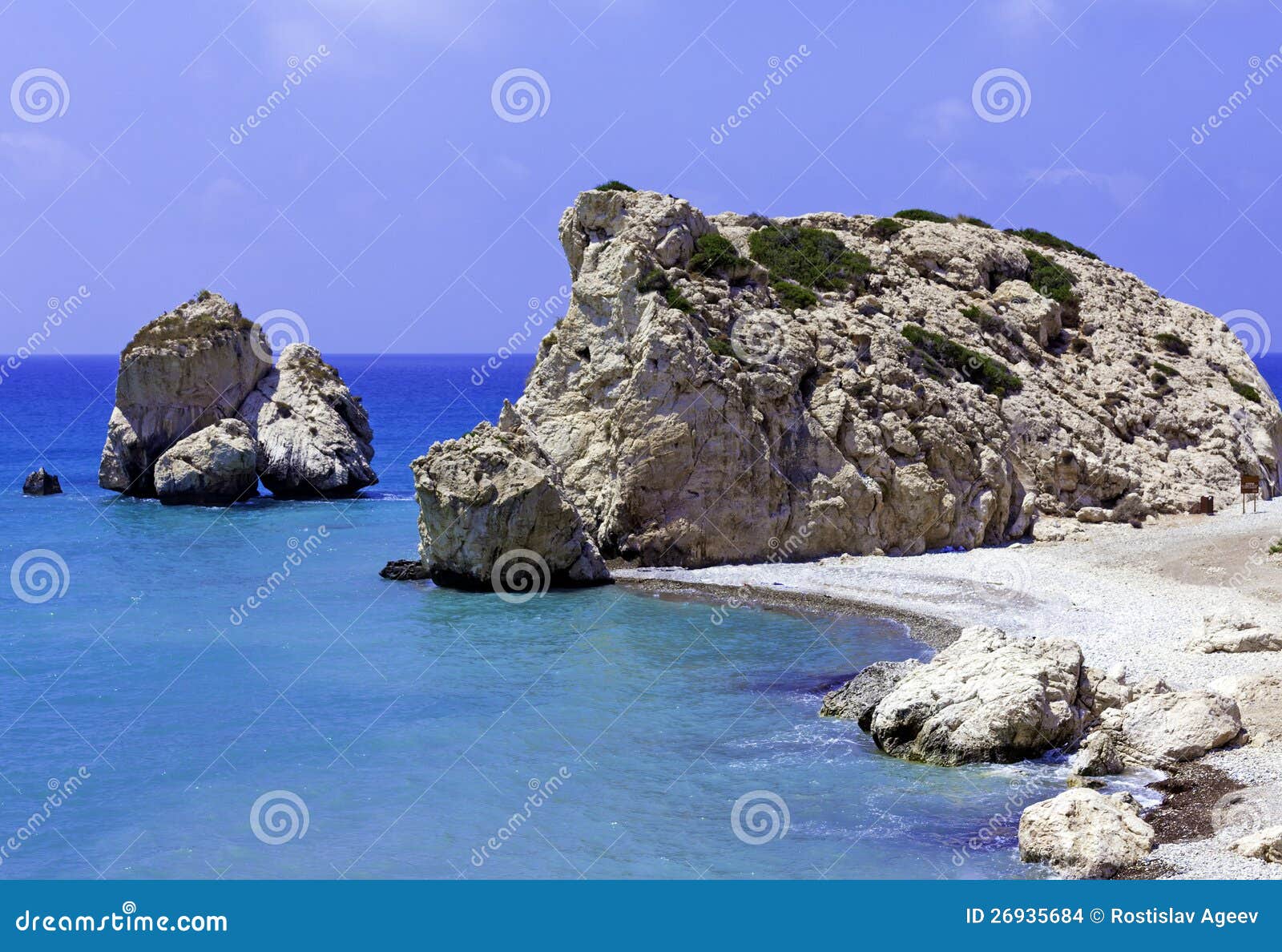 rocks of aphrodite, paphos, cyprus