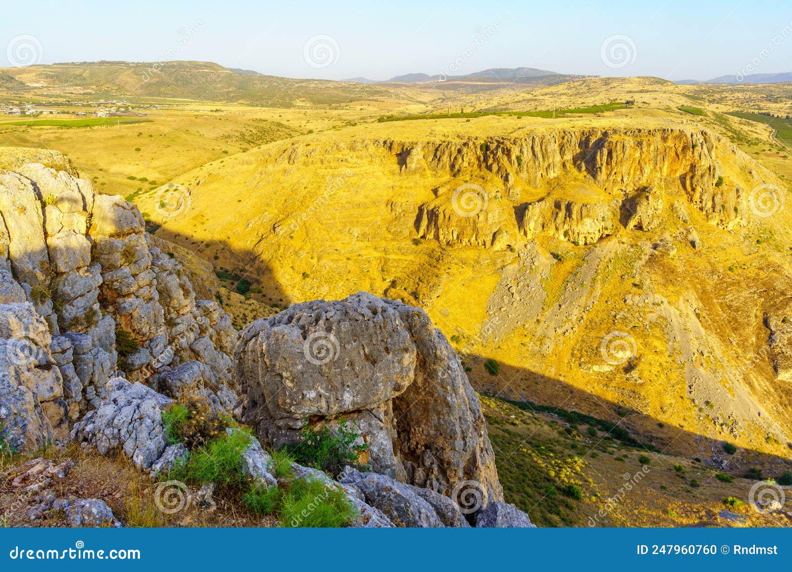 rocks and the cliffs of mount nitai, in mount arbel