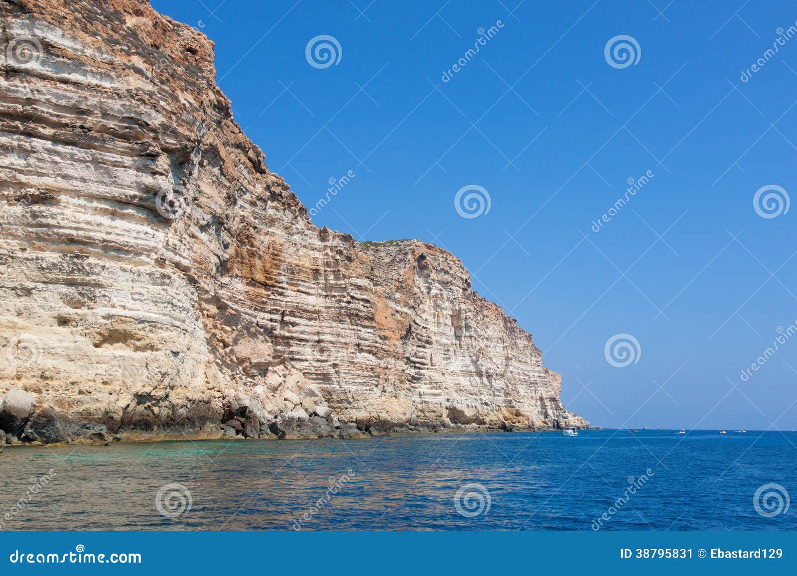 rocks in lampedusa island sicily