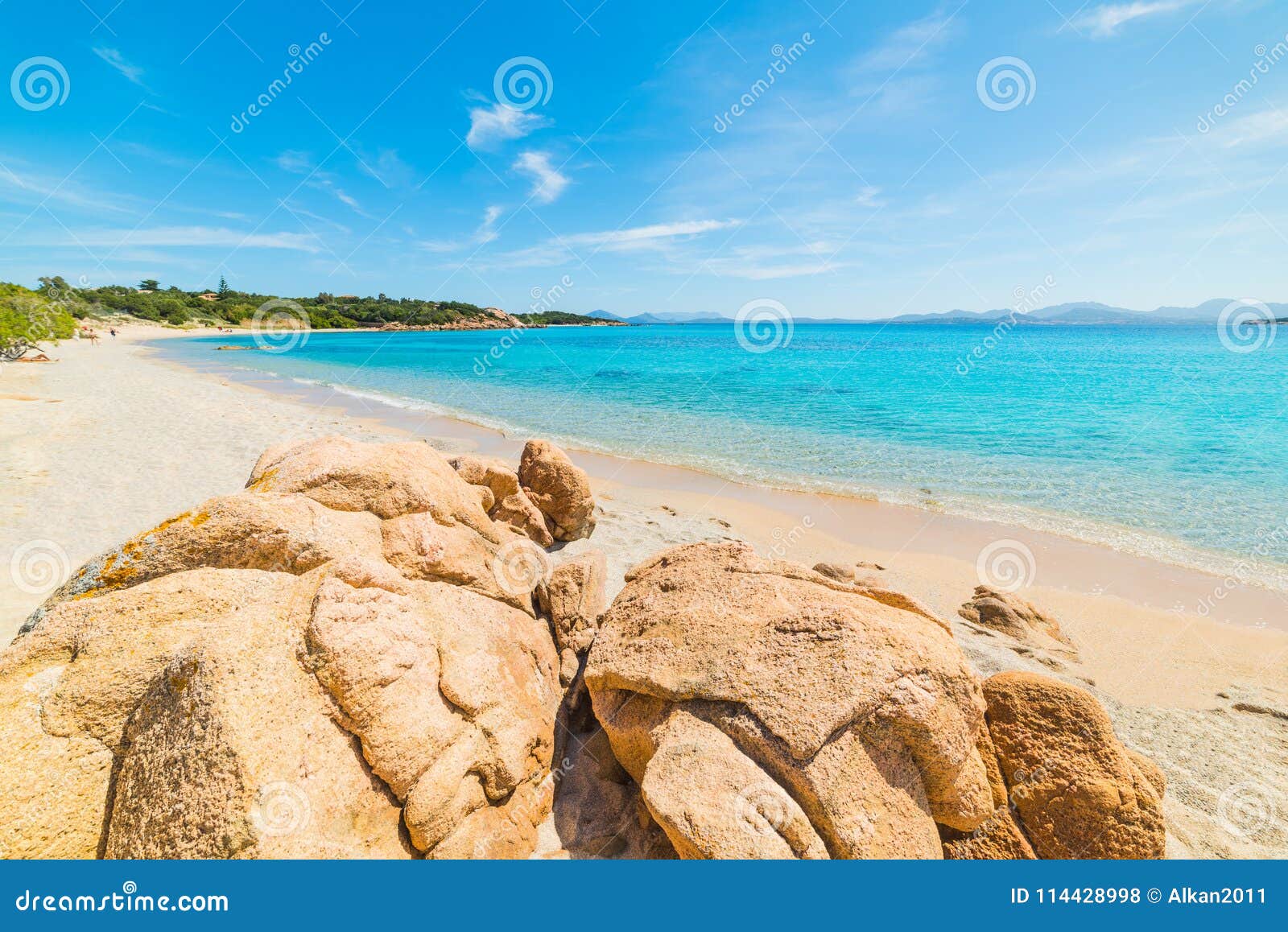 rocks and sand in liscia ruja beach