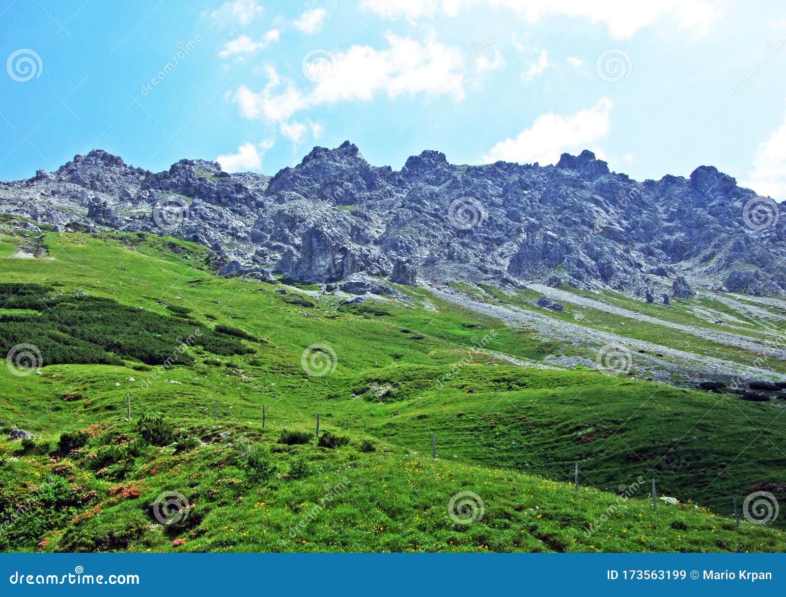 Rocks and Stones of the Liechtenstein Alps Mountain Range and Over the ...