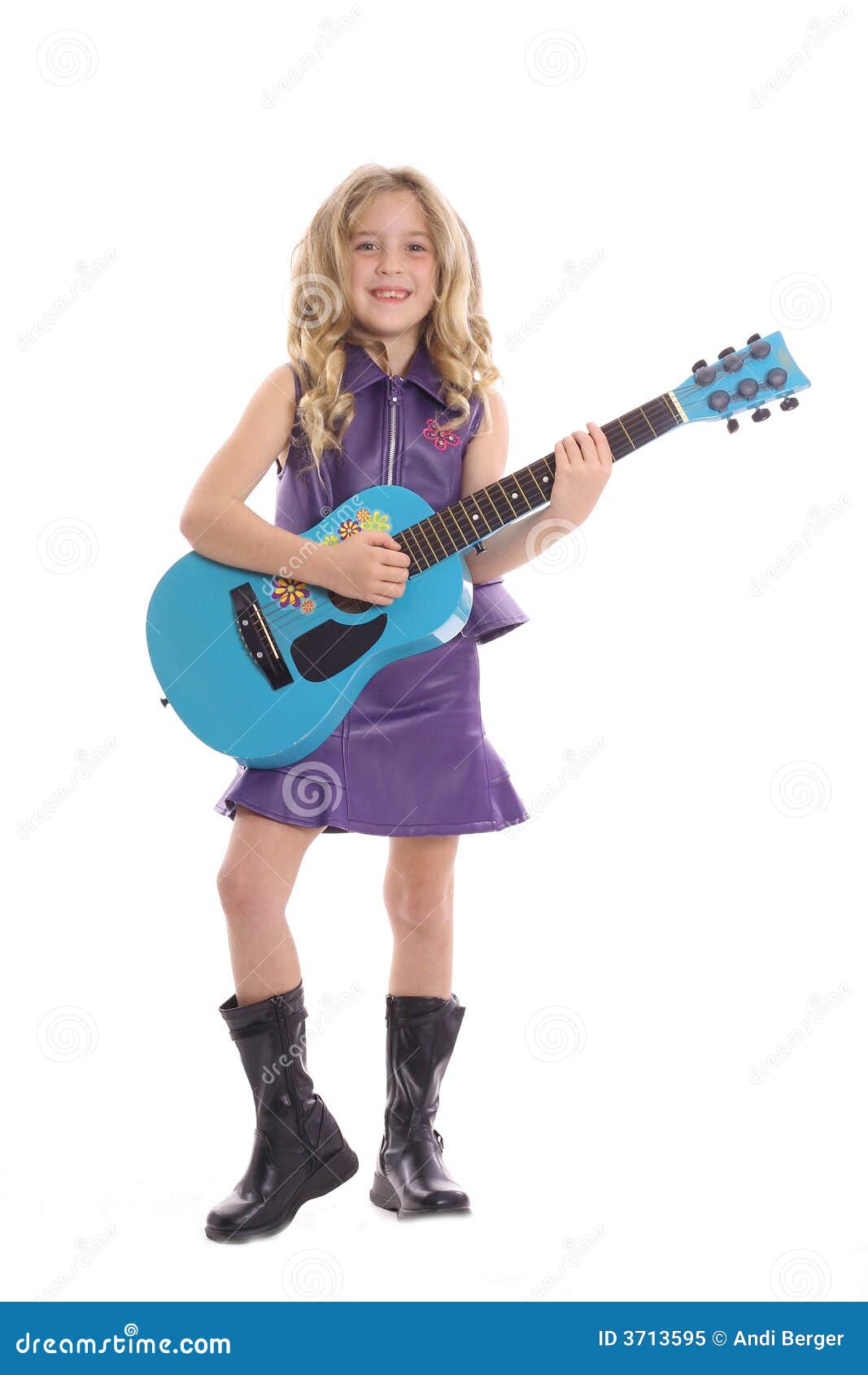 rockstar child playing guitar