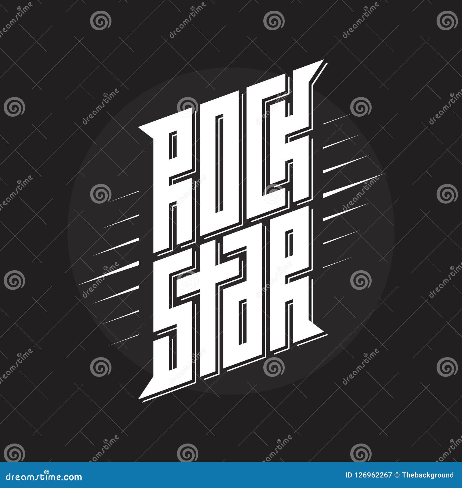 Rockstar - Music Poster or Band Label. Rock Star - T-shirt Design. T ...