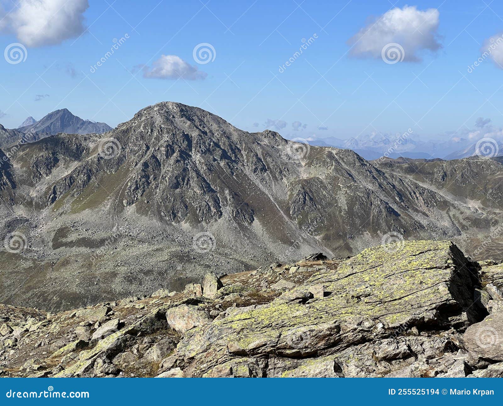 Rocky Alpine Peak Sentisch Horn 2826 M of the Albula Alps Mountain ...