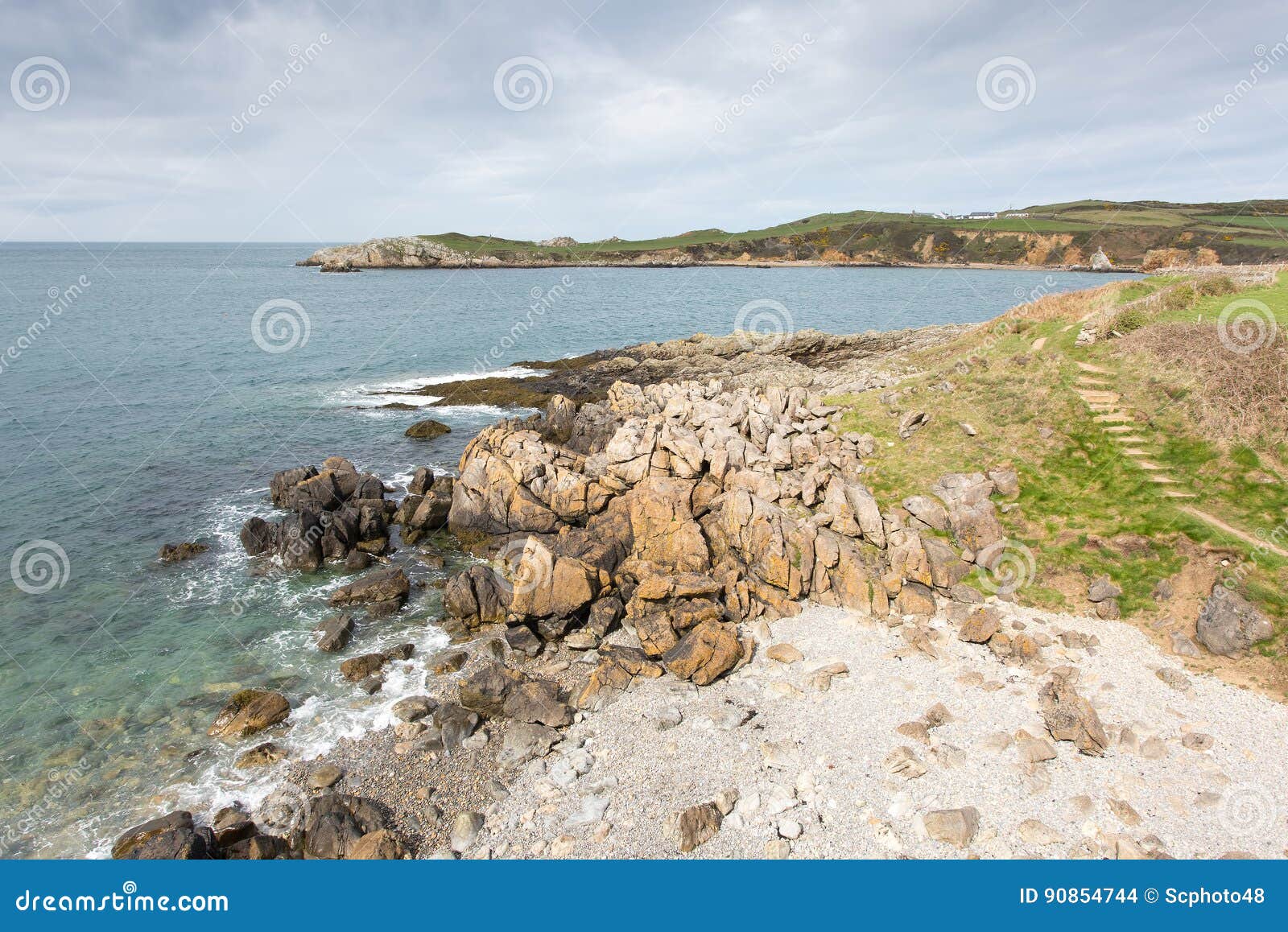 rocky bays close to cemaes bay in anglesey