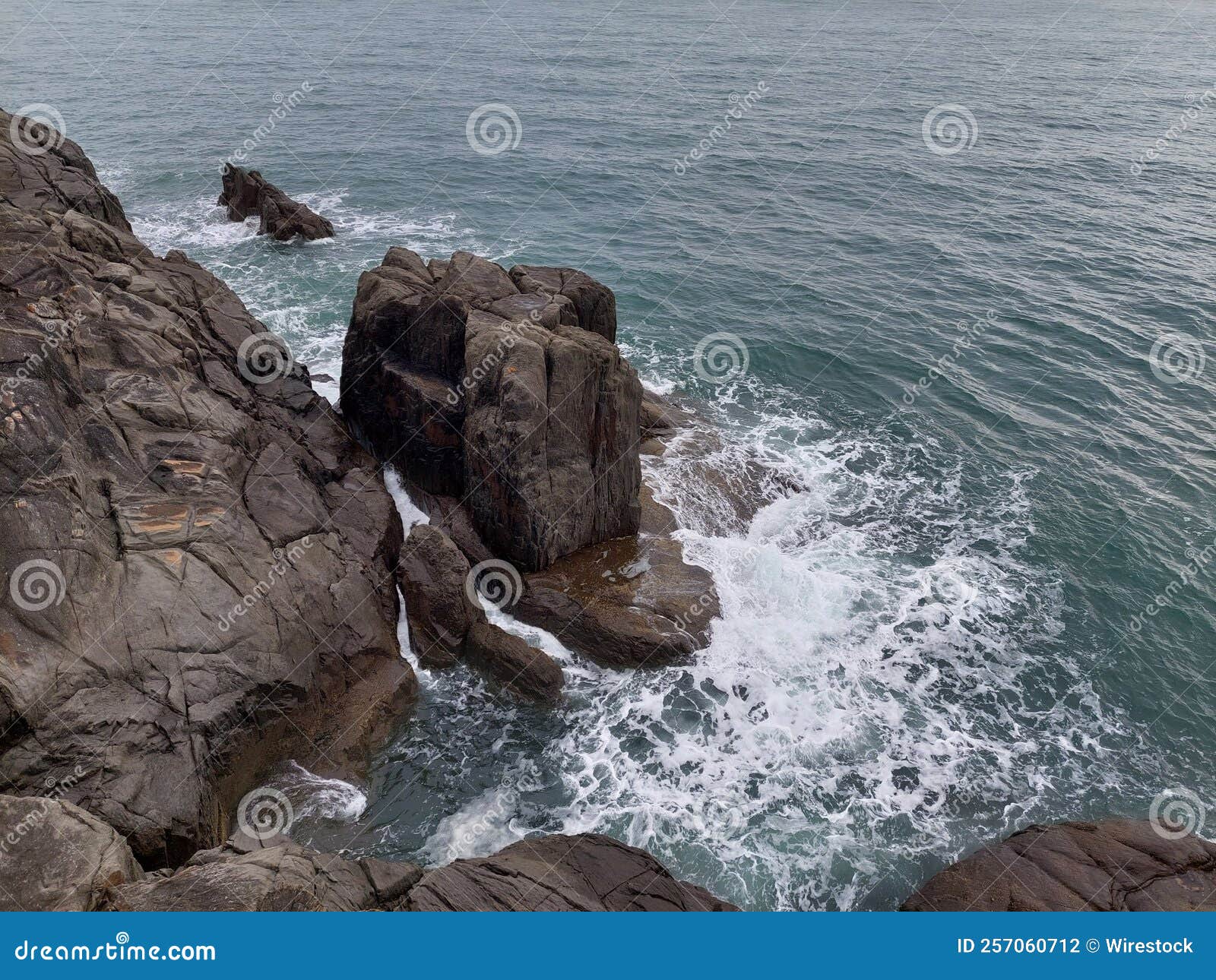 Rocky Cliff Overlooking the Ocean Stock Photo Image of nature, rock