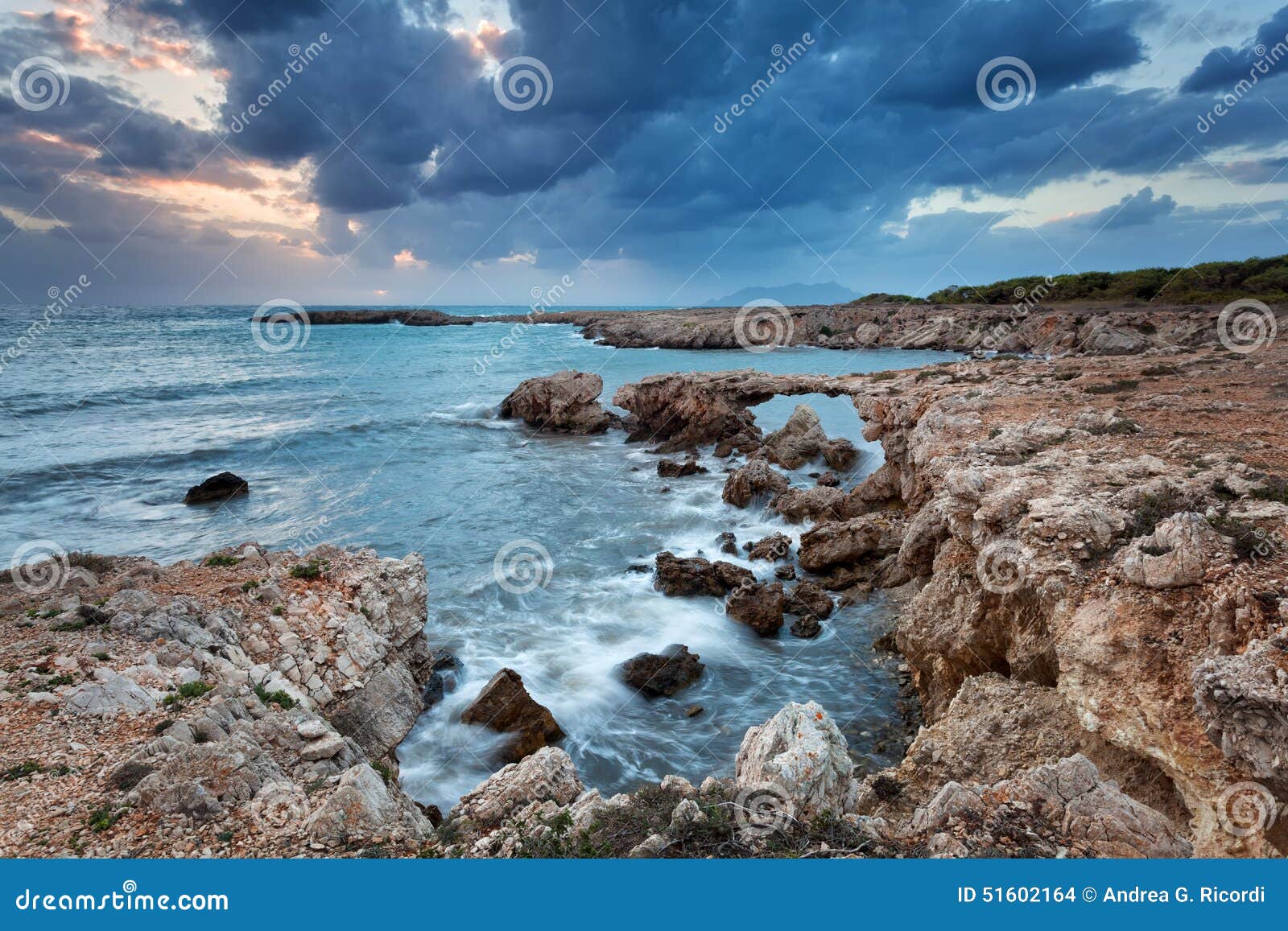 rocky coast of favignana, sicily