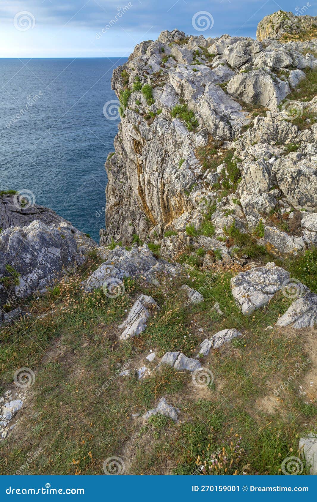 rocky coast, prÃ­a cliffs, karst formation, llames de prÃ­a, spain