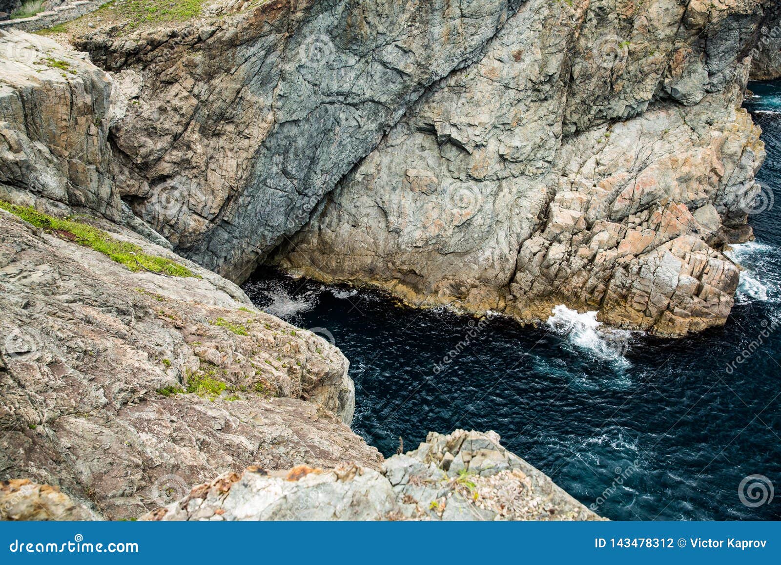 rocky coast of the sea of japan