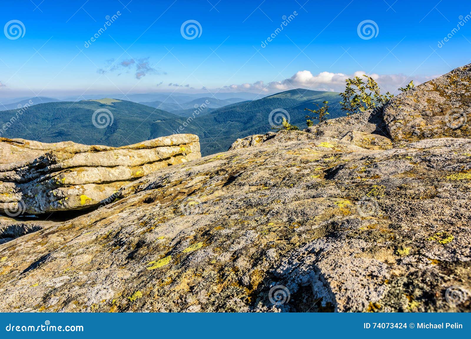 Rocky Ledge at the Mountain Top Stock Photo - Image of mountain, grass ...