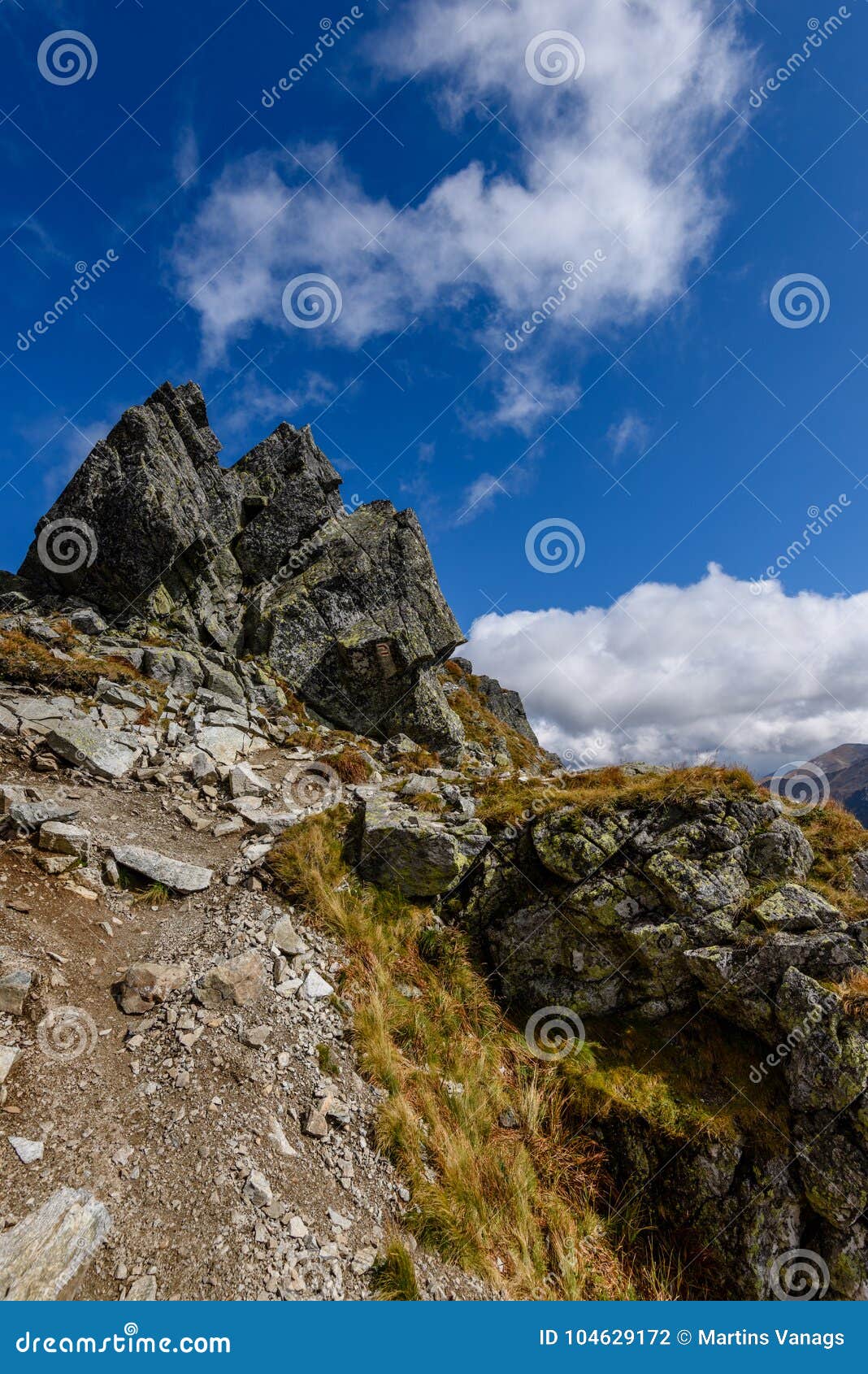 rocky mountain peak area view in slovakia