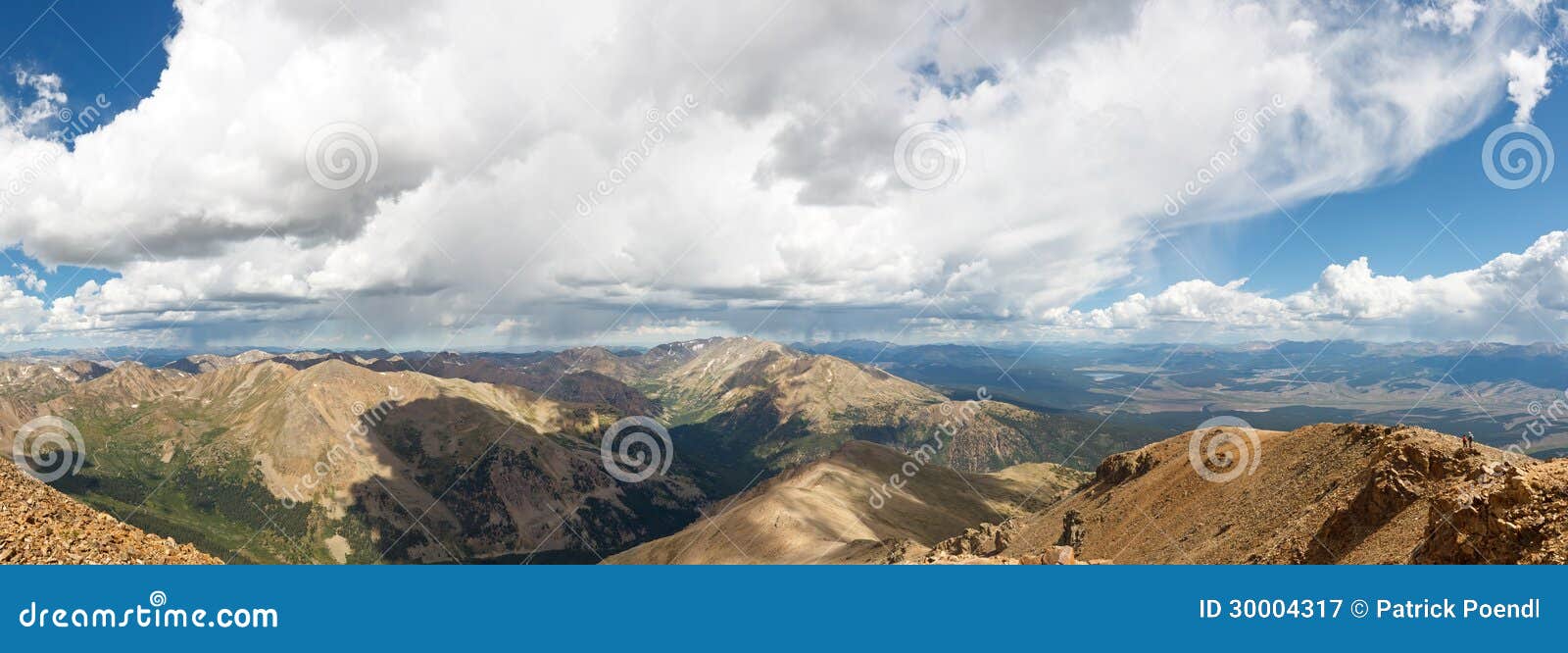 Rocky Mountains Panorama from Mount Elbert Stock Image - Image of ...