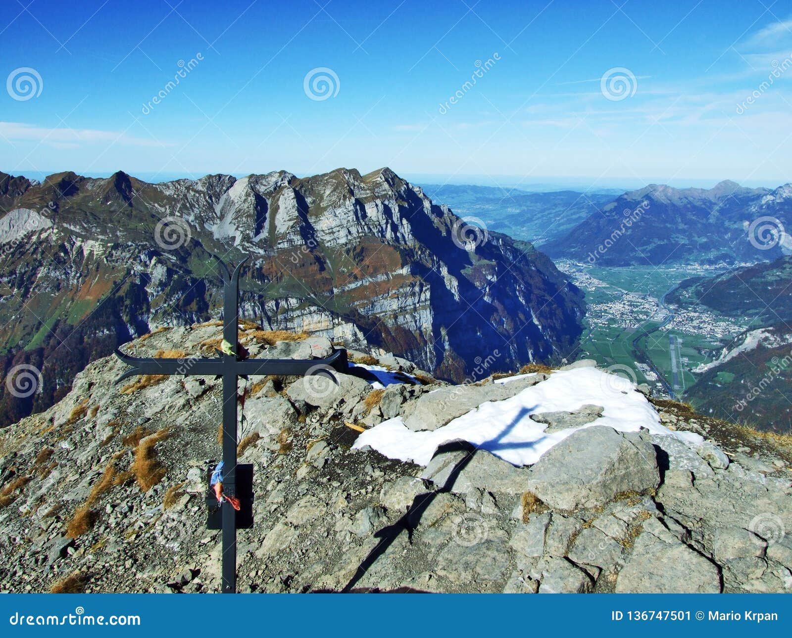 rocky peak vorder glarnisch in the glarus alps mountain range