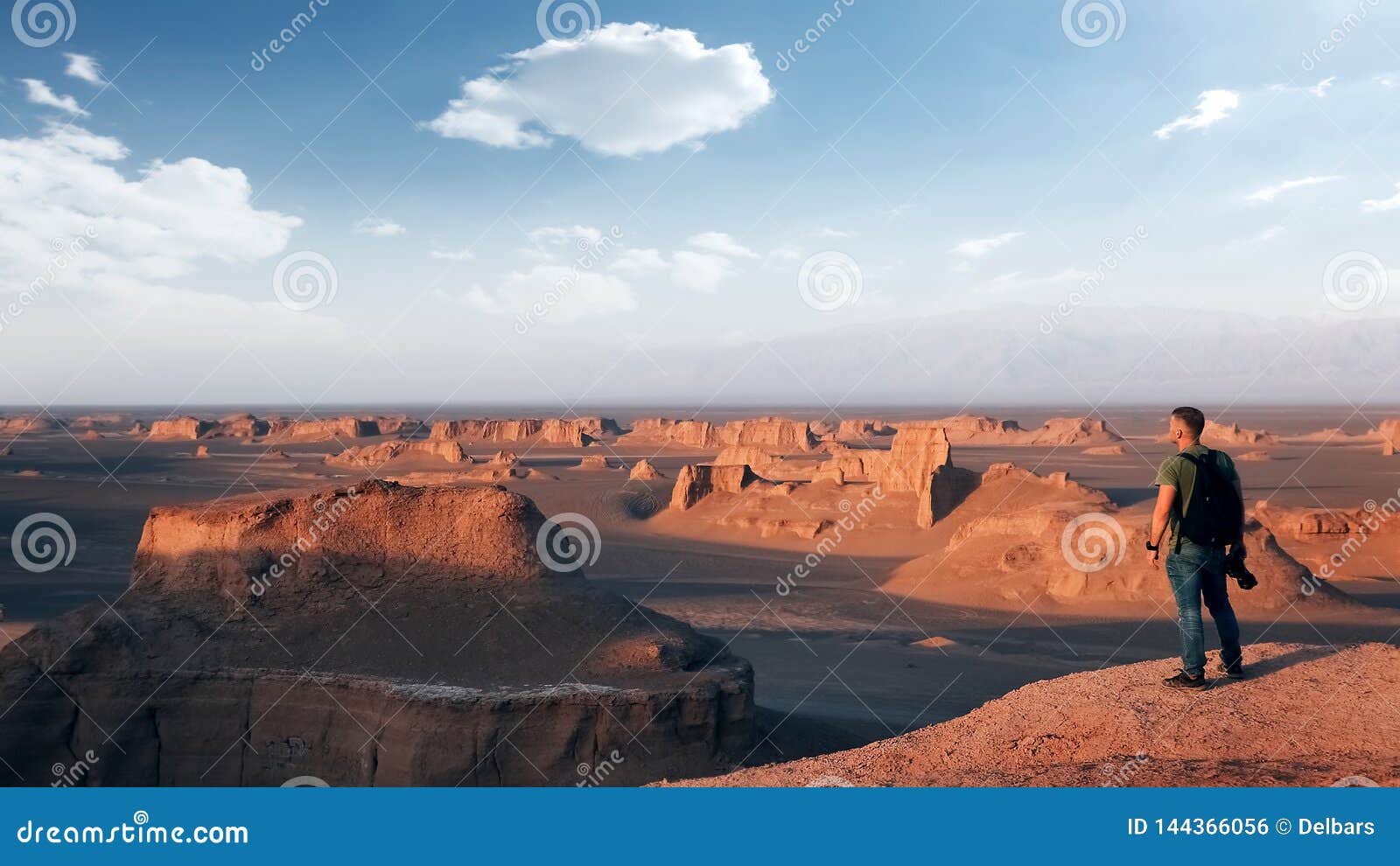 rocky red formations in the dasht e lut desert. nature of iran. persia.