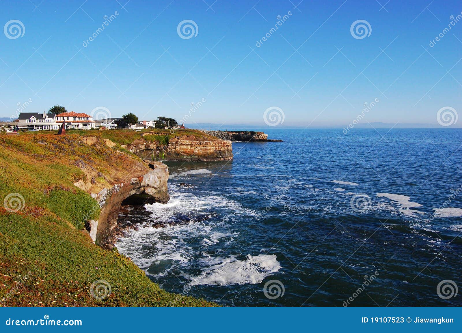 rocky sea shore in santa cruz, california
