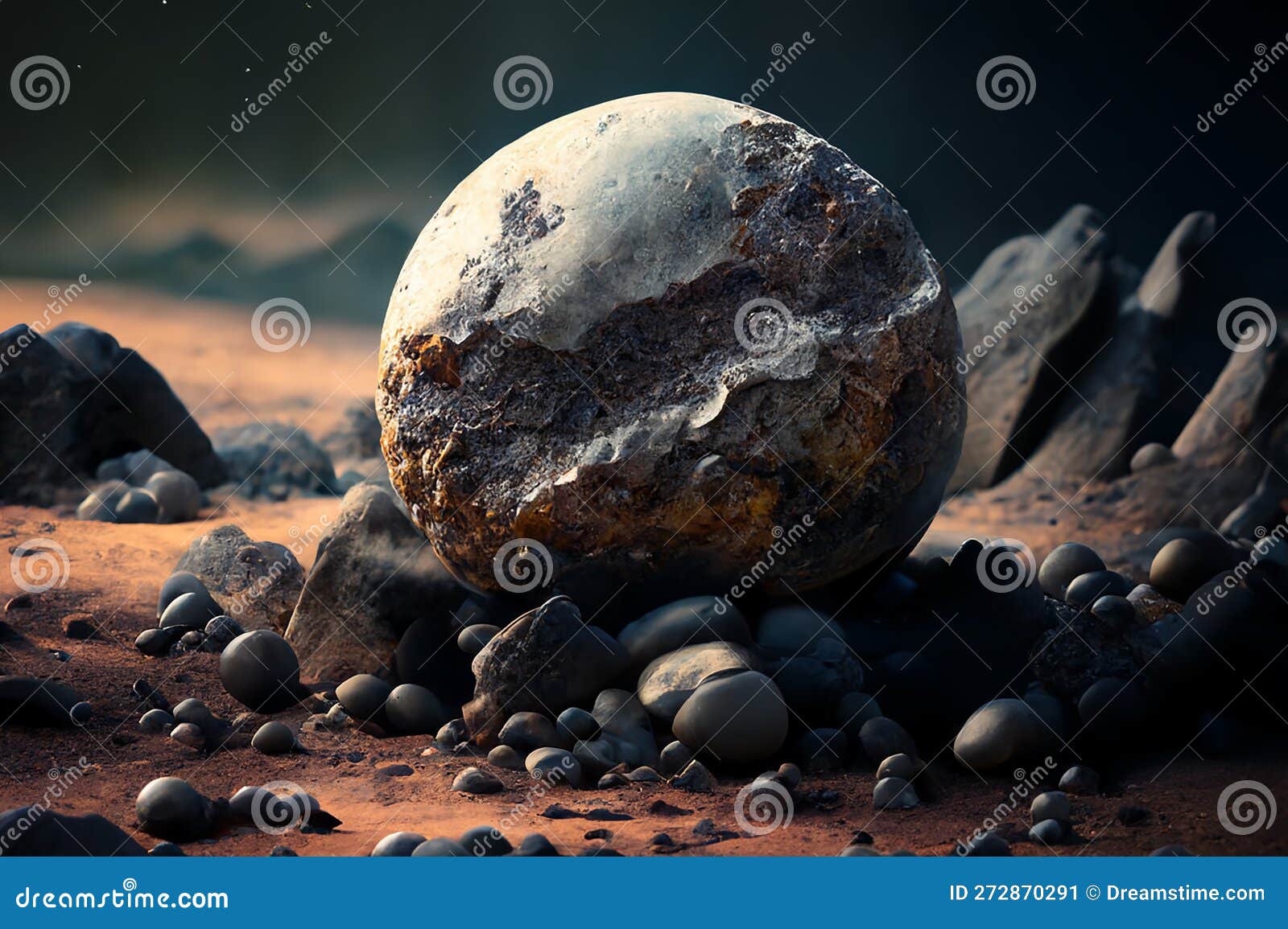 The Rocky Surface of the Pluto in the Solar System Stock