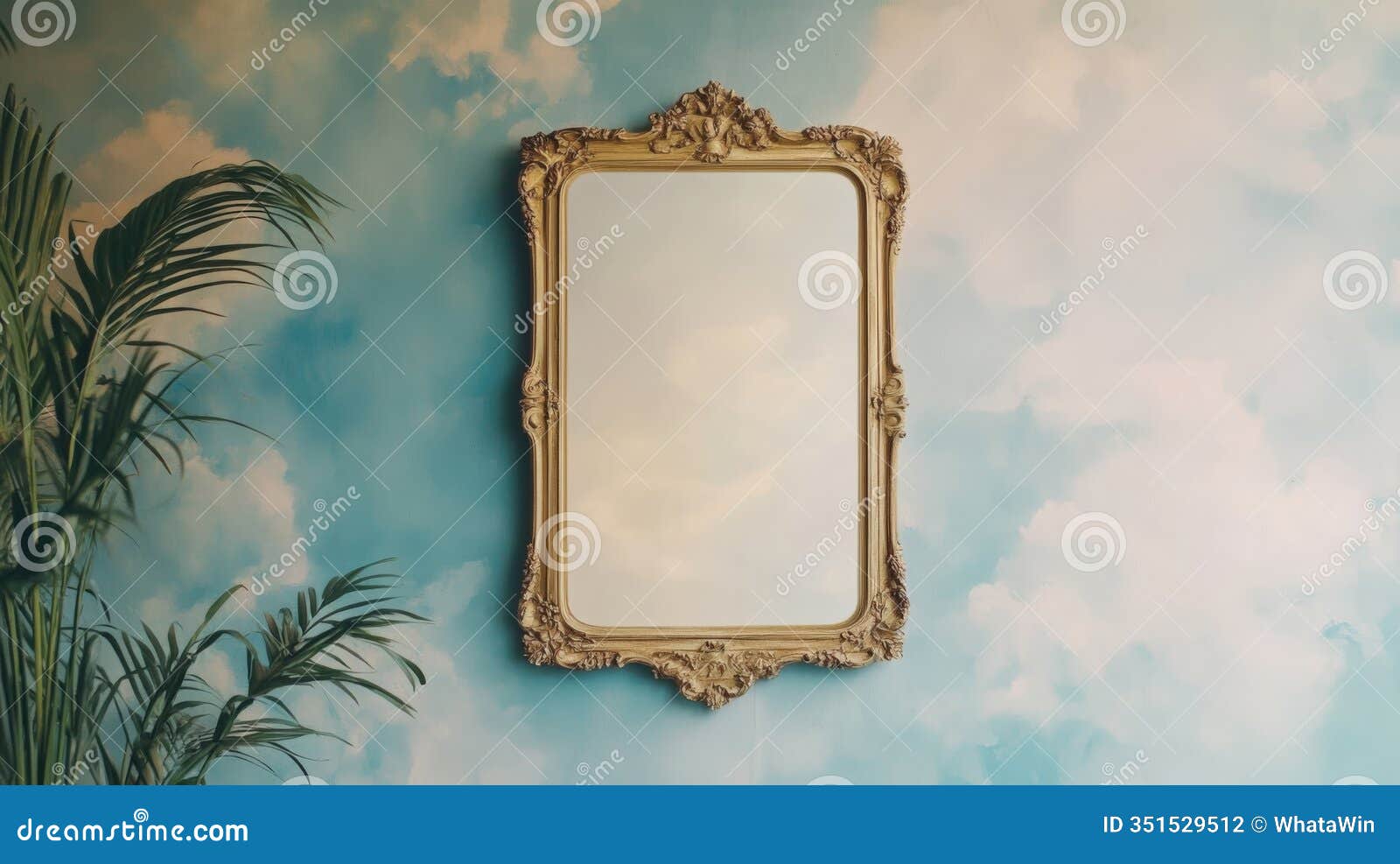 rococo frame mockup for your 