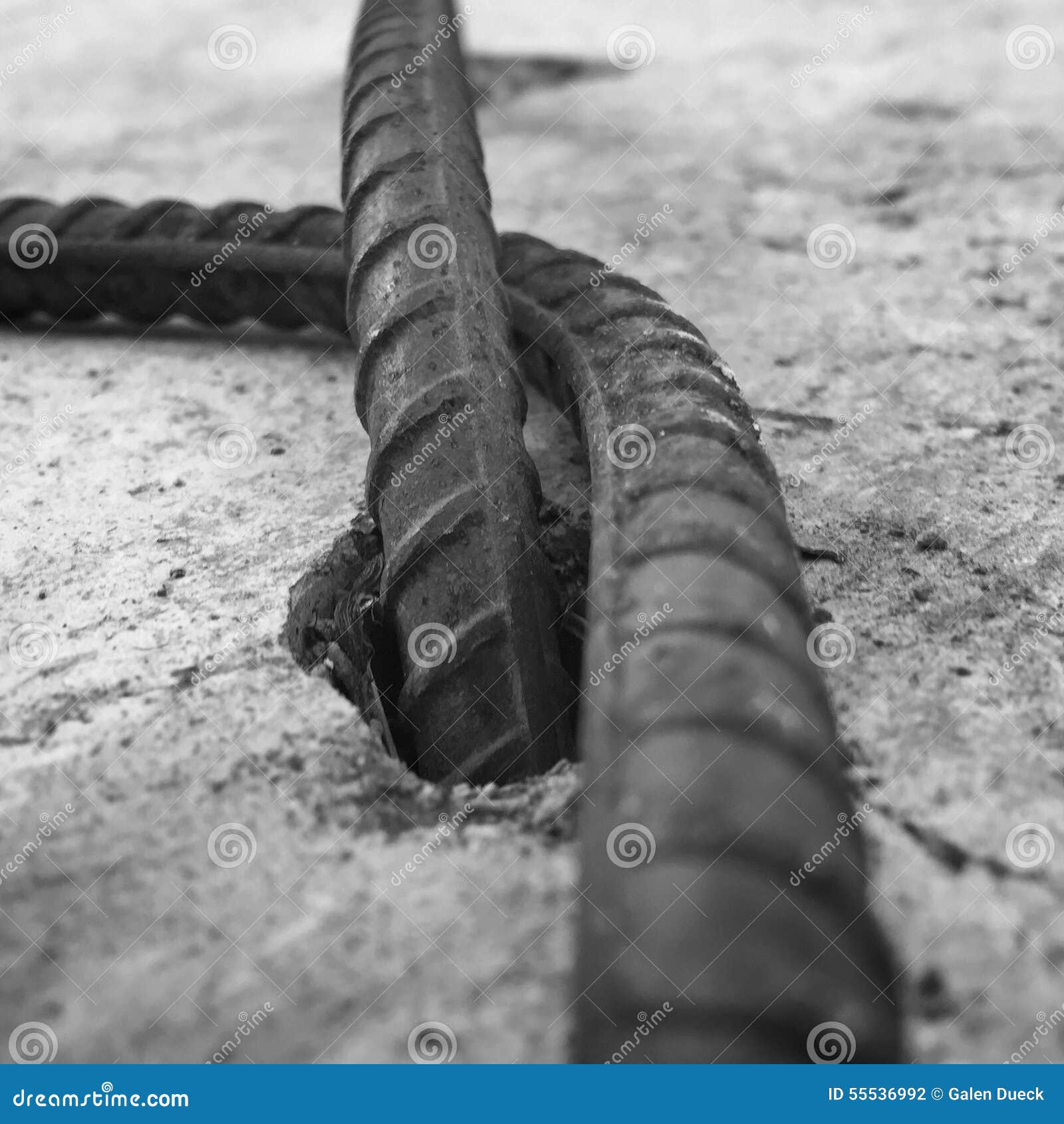 Rod stock photo. Image of cement, square, iron, blackandwhite 55536992