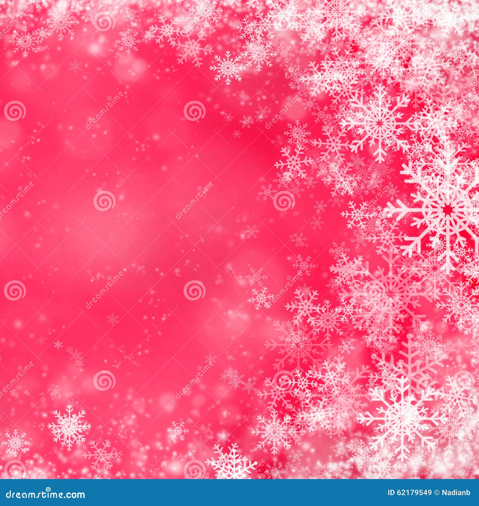 Rode Kerstmisachtergrond Met Sneeuwvlokken Stock Illustratie ...