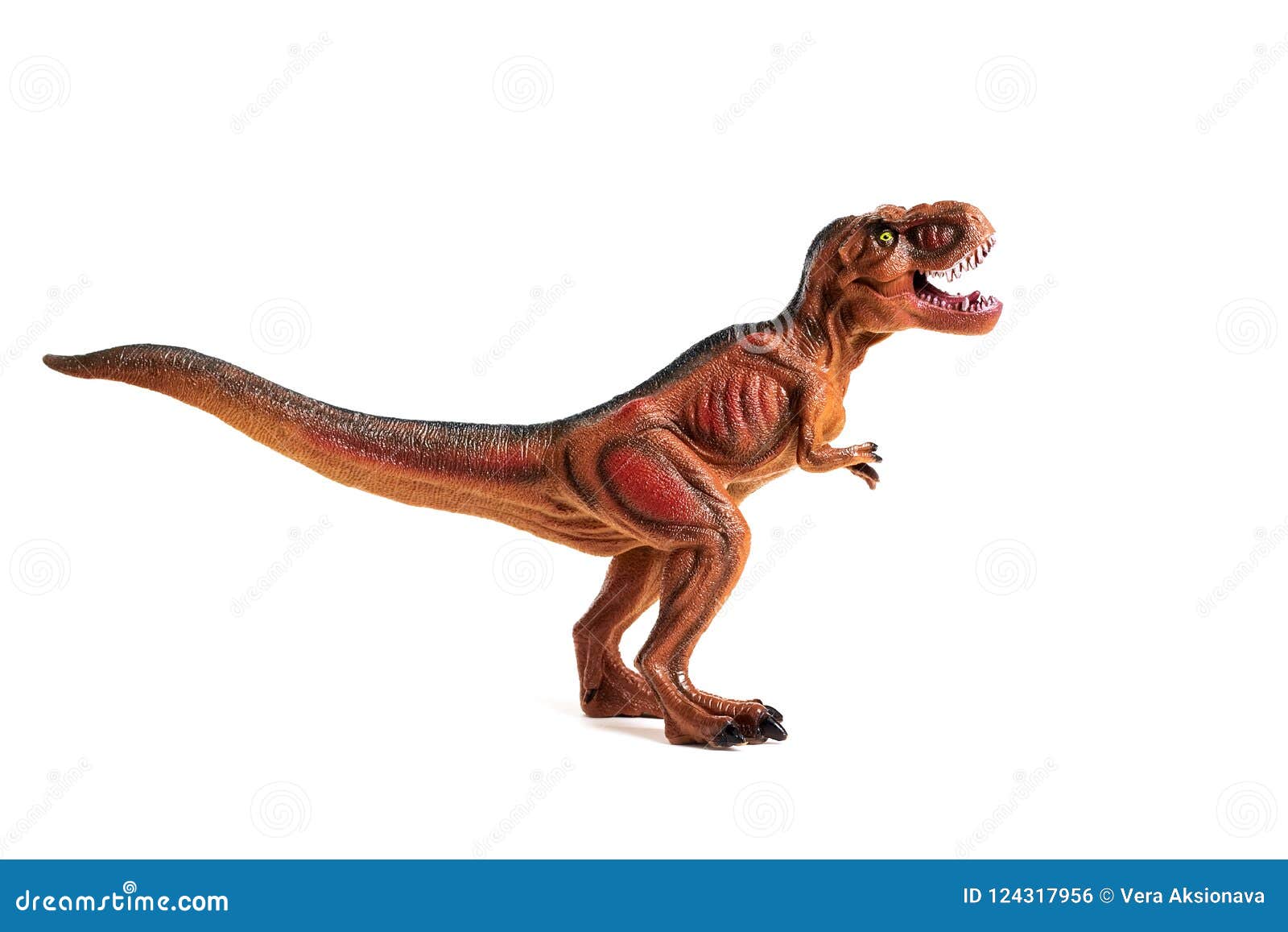 Vierde Schadelijk Handvest Rode Kleine Dinosaurus Op Een Witte Achtergrond Stock Foto - Image of  dinosaurus, geïsoleerd: 124317956