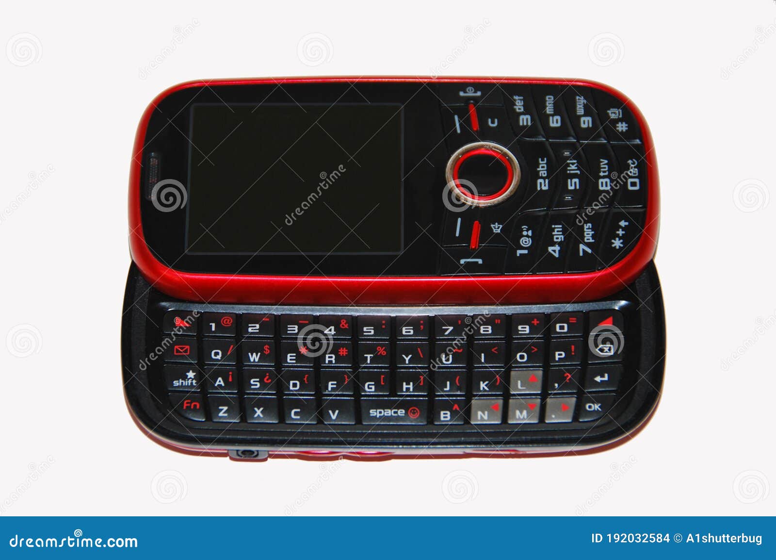 Mobiele Telefoon Met Schuifbaar Qwerty-toetsenbord Stock Foto - Image of laag, schuiven: 192032584