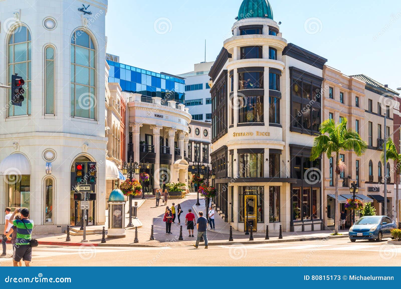 Rodeo Drive Shopping Center in Beverly Hills Editorial Stock Image