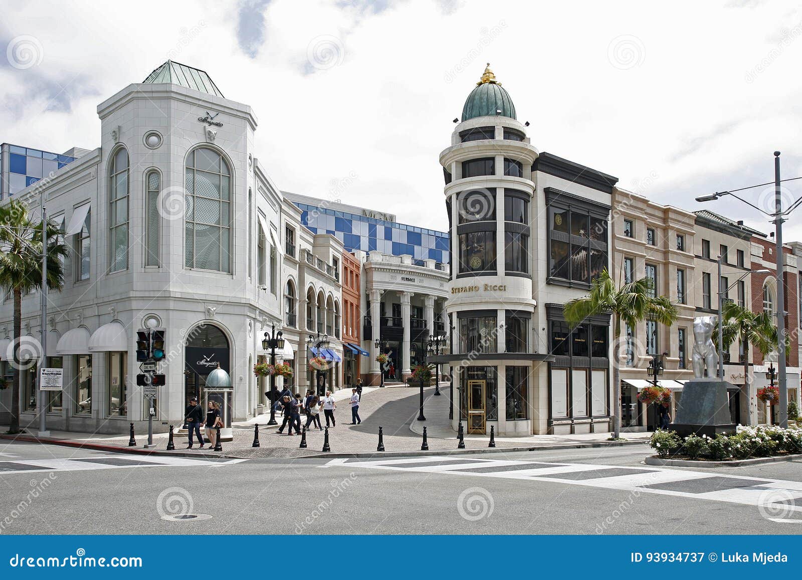 Rodeo Drive Shopping Center in Beverly Hills Editorial Photography