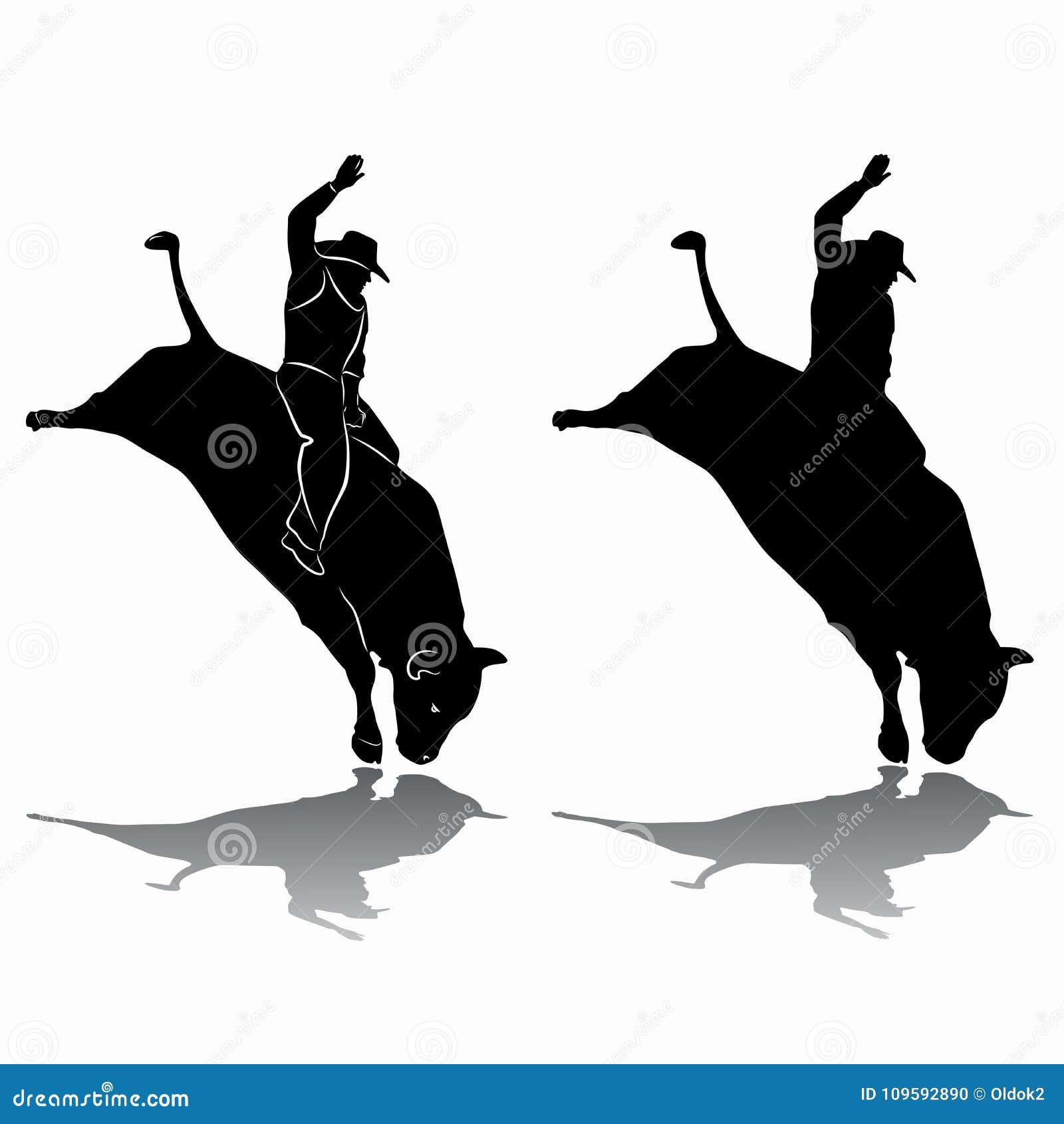 Download Rodeo Silhouette . Vector Drawing Stock Vector ...