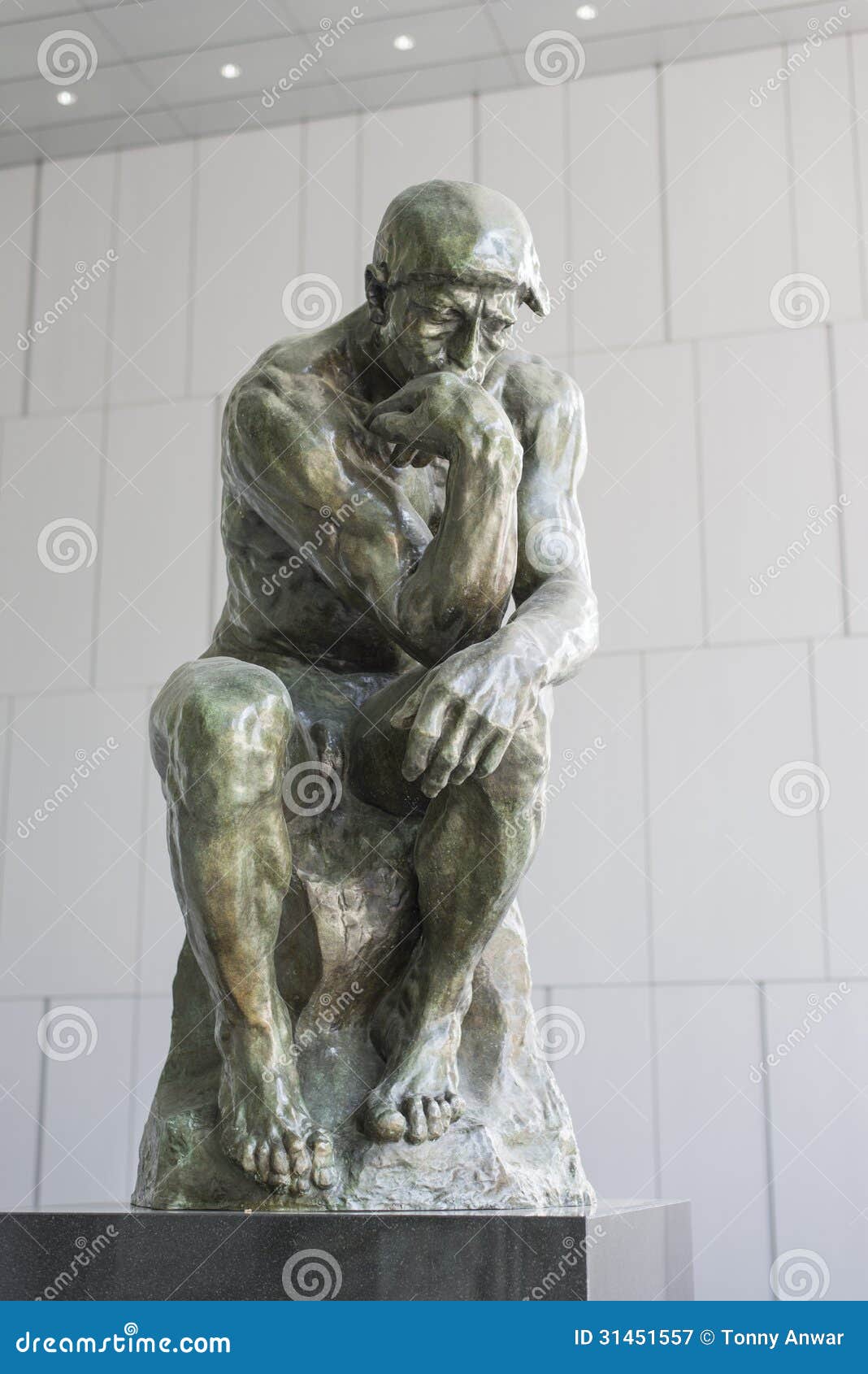 clipart of the thinker statue sculpture