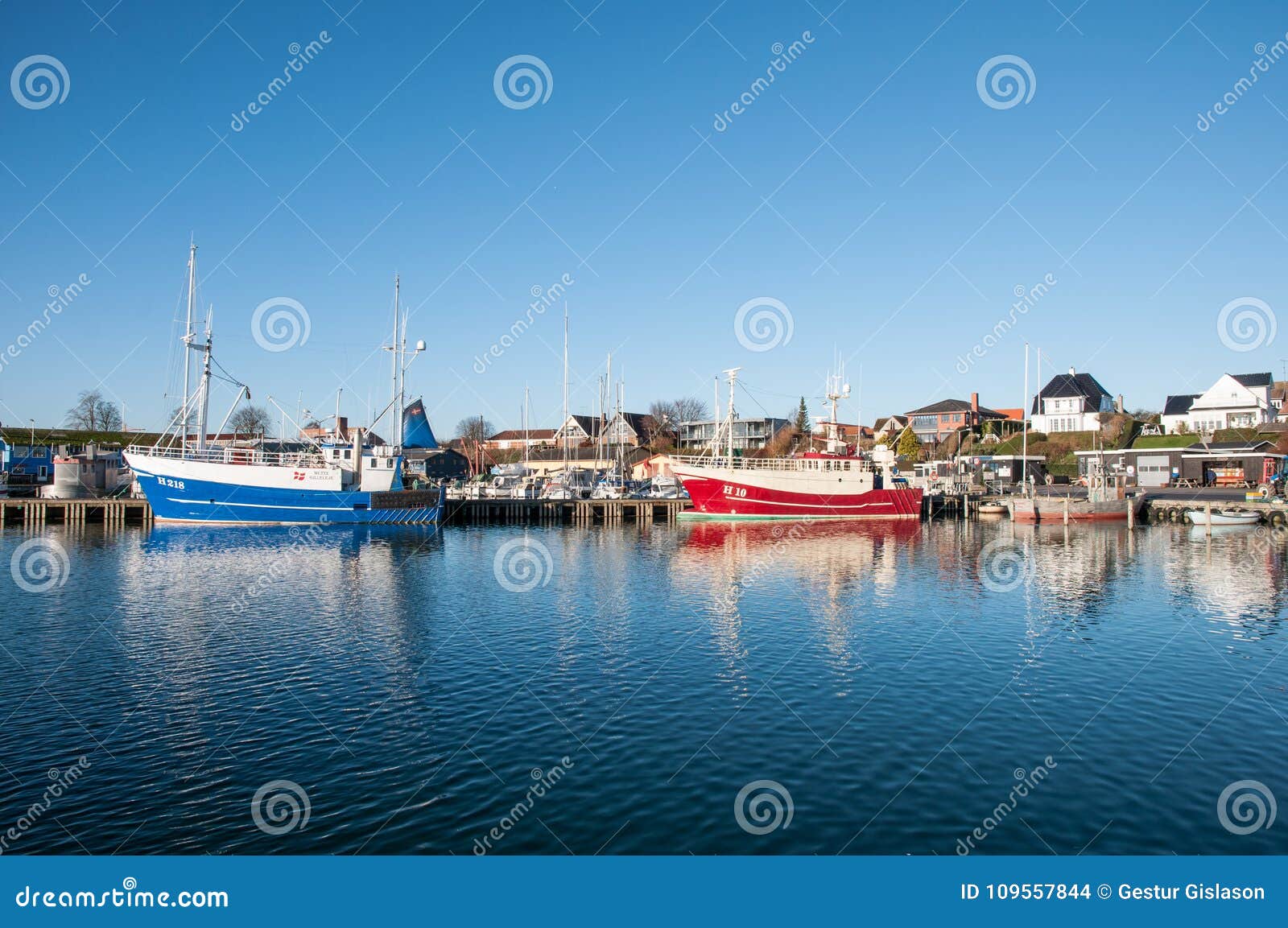 Danish fishing boat editorial stock image. Image of stevns 
