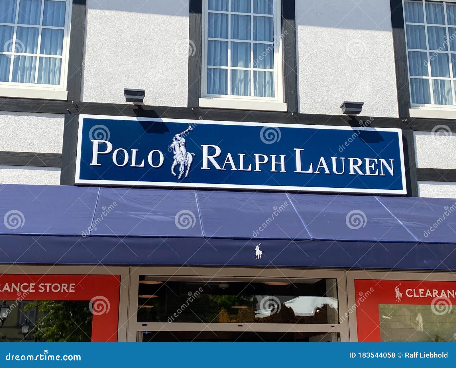 View on Facade with Logo Lettering of Ralph Lauren Polo Fashion Company ...