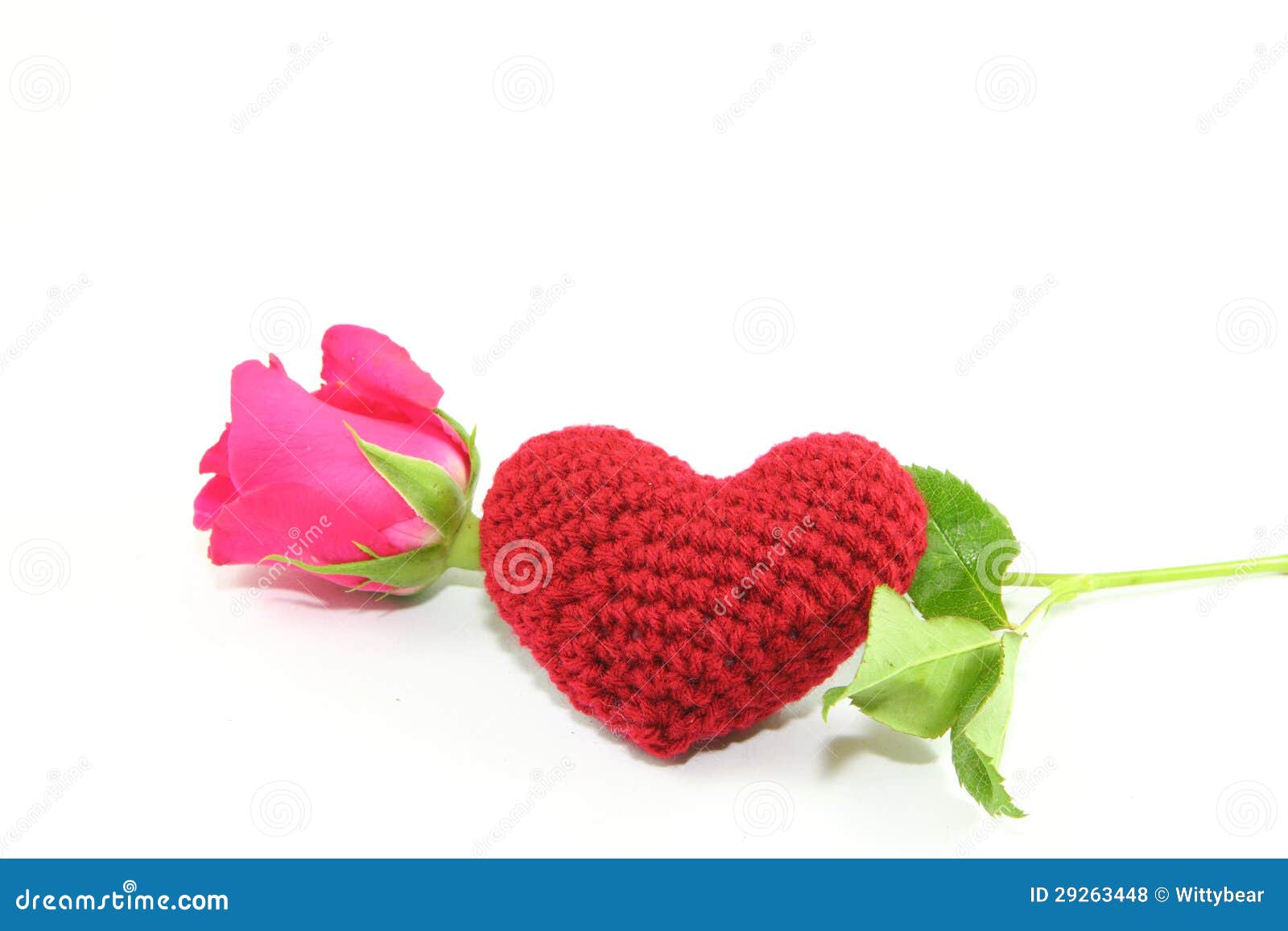 Roes And Heart On White Background Royalty Free Stock Photos - Image ...