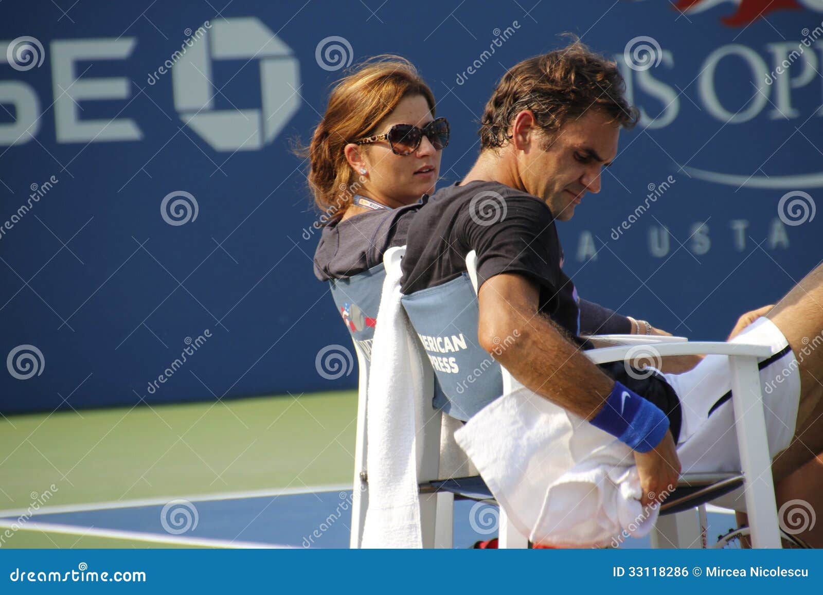 Roger and Mirka Federer editorial photo. Image of concentration 33118286