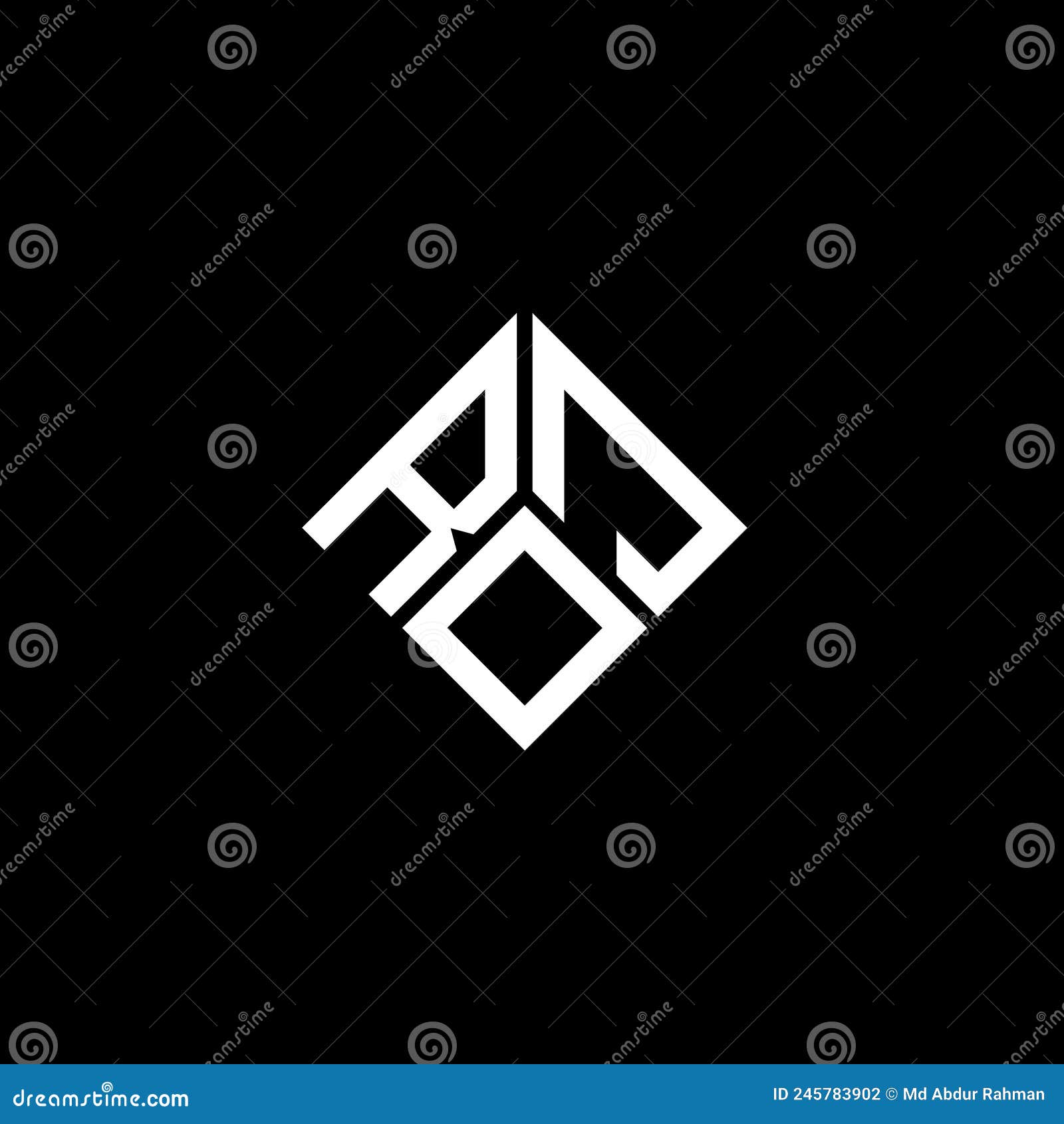 roj letter logo  on black background. roj creative initials letter logo concept. roj letter 