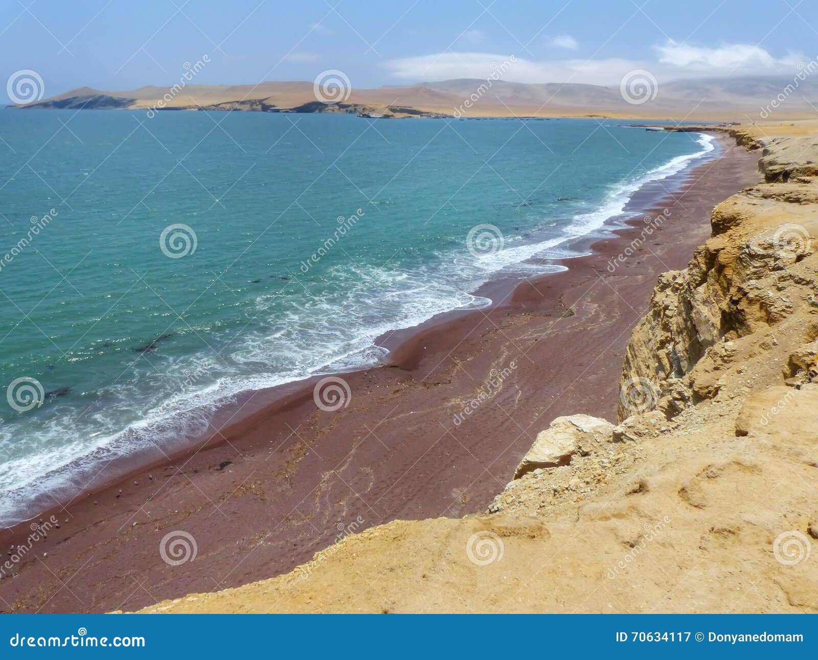 roja beach in paracas national reserve, peru.