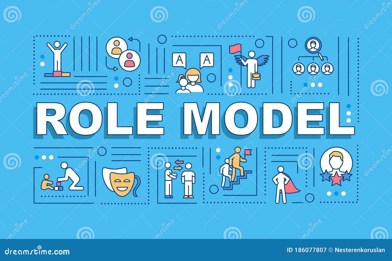 Role Model Word  Concepts Banner Stock Vector Illustration of lettering concept 186077807
