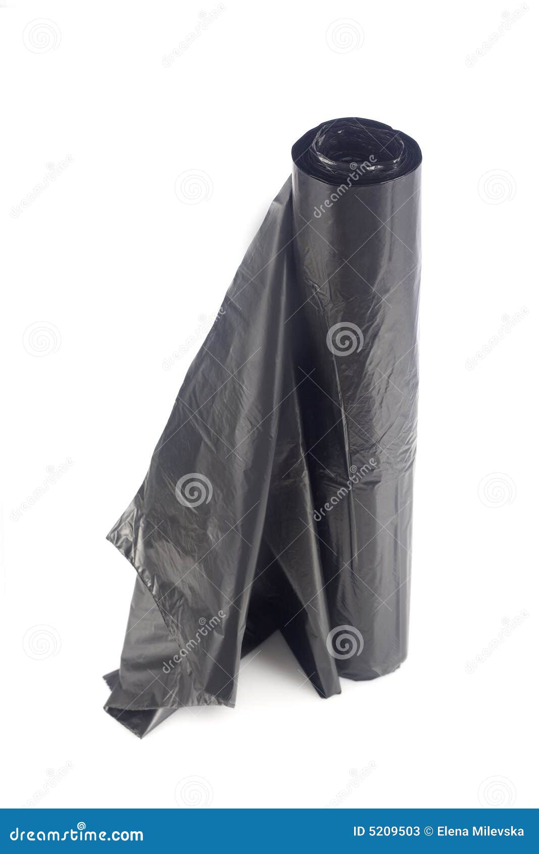 Roll of Black Dustbin Liners Stock Image Image of waste, dump 5209503